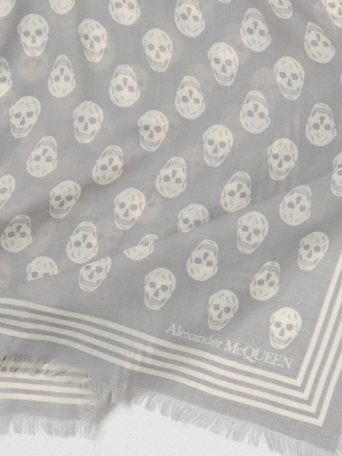 MCQUEEN SCIARPA: Sciarpa Biker McQueen in lana jacquard, Grigio - Img 3