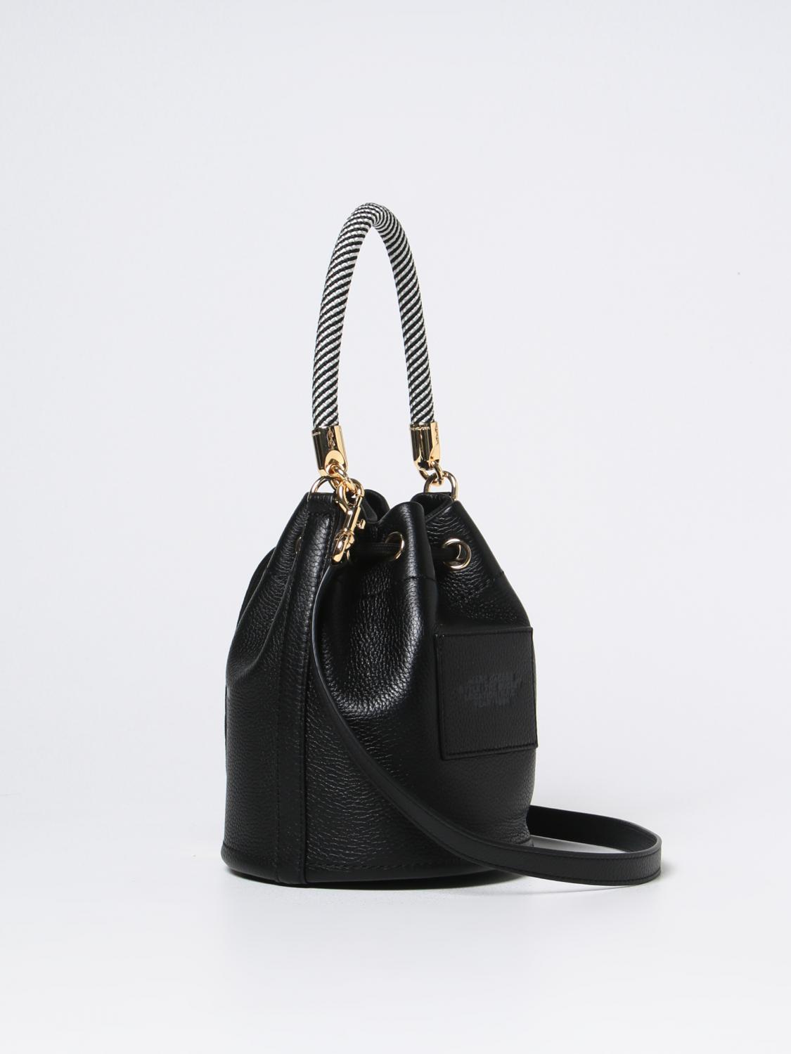 MARC JACOBS BORSA MINI: Borsa The Bucket Marc Jacobs in pelle a grana, Nero - Img 2