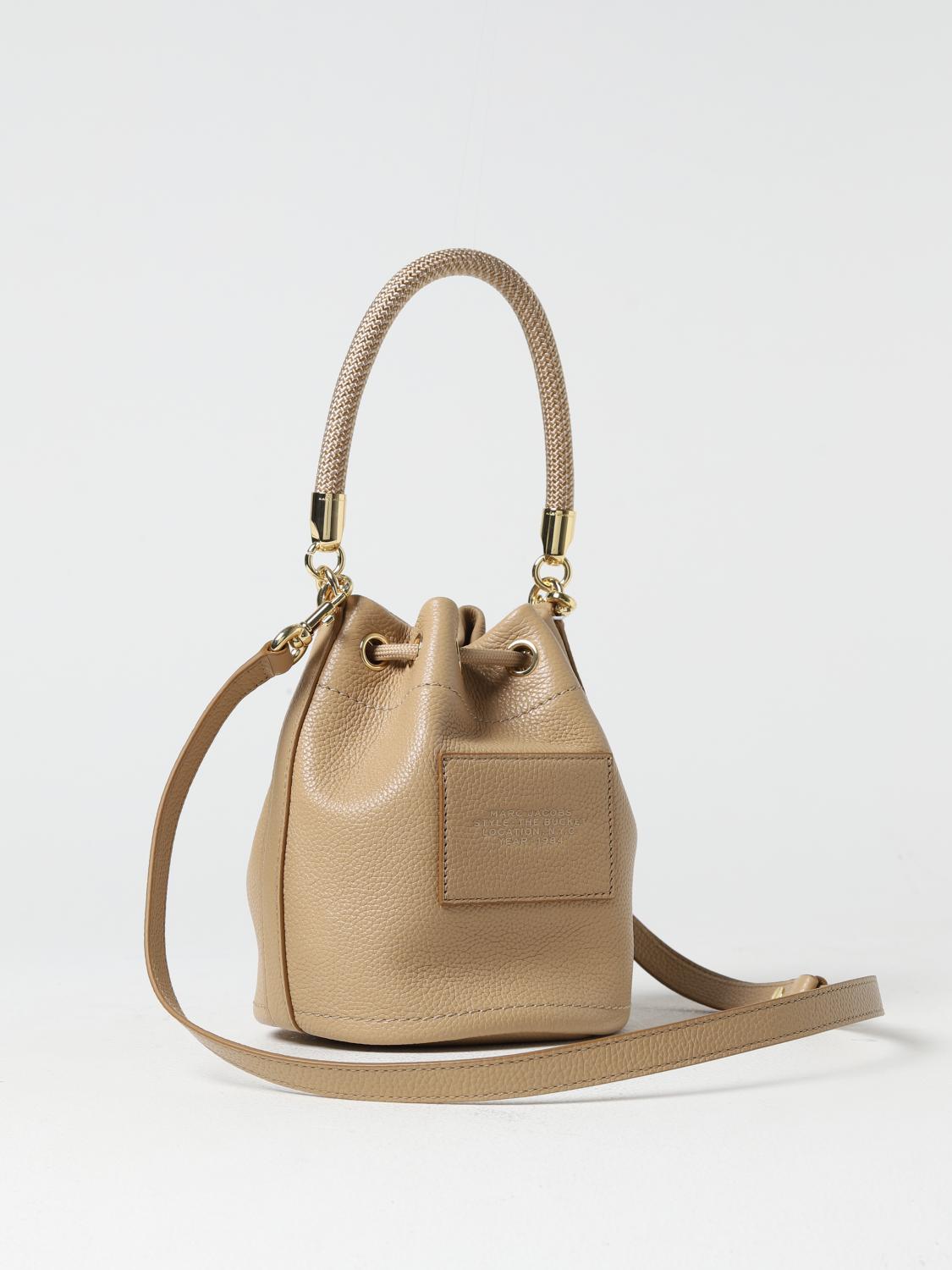 MARC JACOBS BORSA MINI: Borsa The Bucket Marc Jacobs in pelle a grana, Beige - Img 2