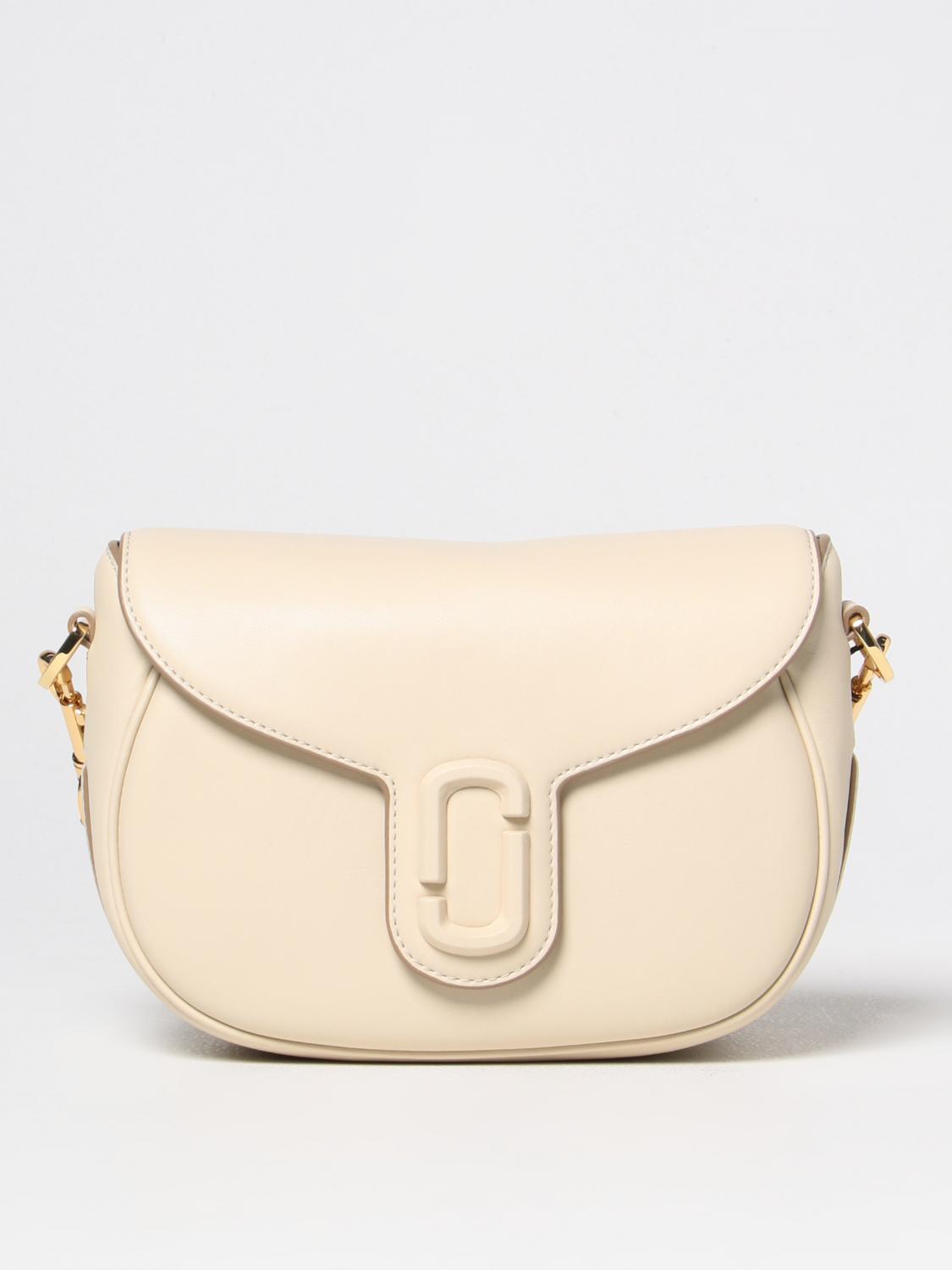 MARC JACOBS BORSA A TRACOLLA: Borsa Marc Jacobs in pelle liscia, Bianco - Img 1