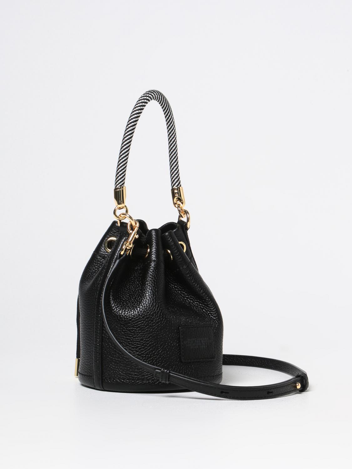 MARC JACOBS BORSA MINI: Borsa The Bucket Marc Jacobs in pelle a grana, Nero - Img 2