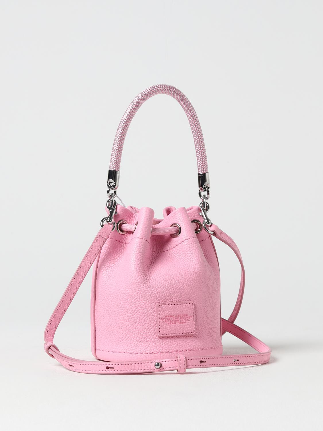 MARC JACOBS BORSA MINI: Borsa The Bucket Marc Jacobs in pelle a grana, Rosa - Img 2