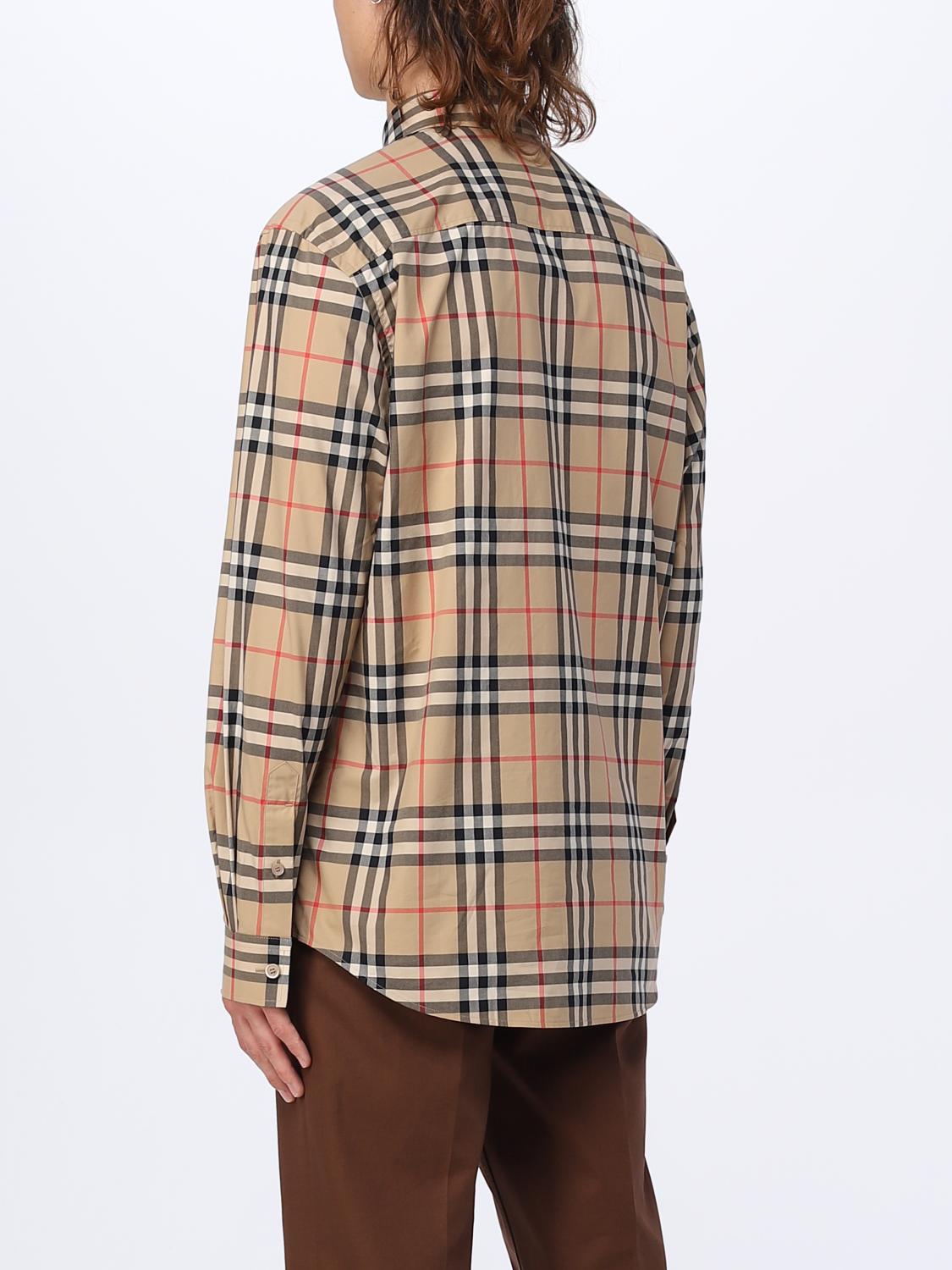 BURBERRY SHIRT: Burberry shirt in cotton poplin, Beige - Img 3
