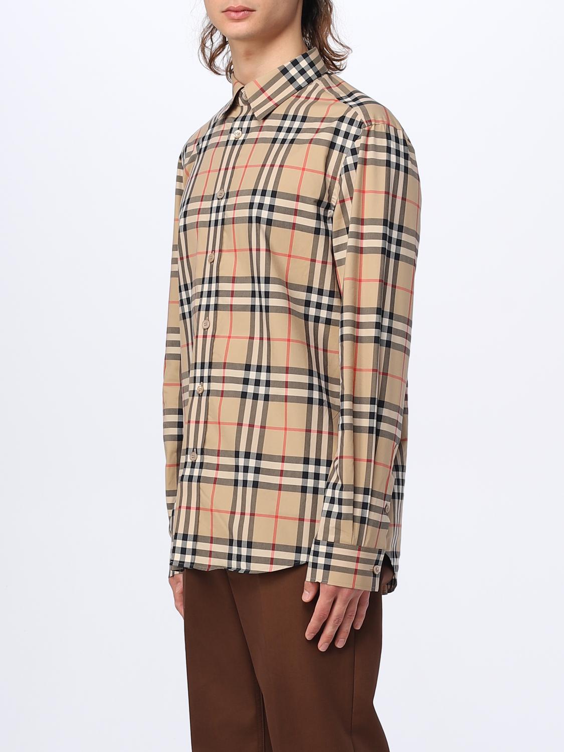 BURBERRY SHIRT: Burberry shirt in cotton poplin, Beige - Img 4