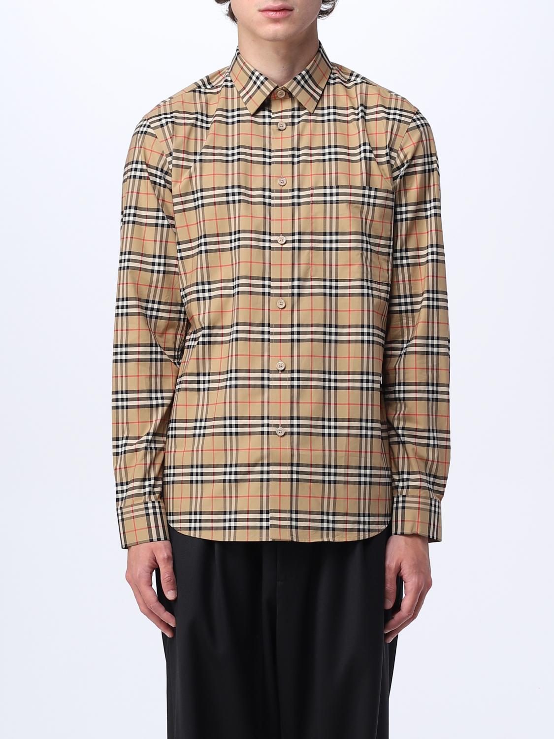 Burberry shirt in stretch cotton - Beige | 8020966 | GIGLIO.COM