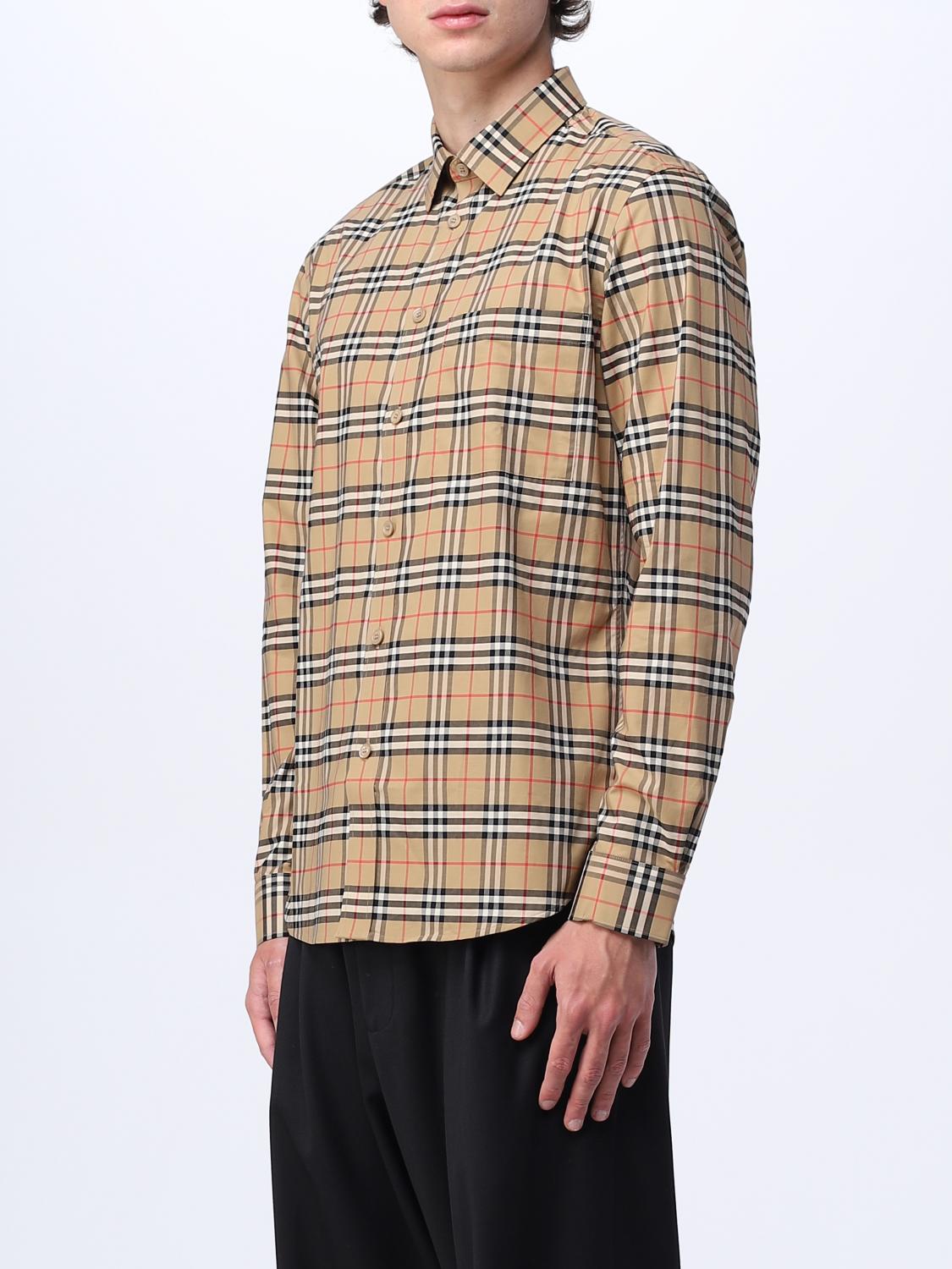 Burberry shirt in stretch cotton - Beige | 8020966 | GIGLIO.COM