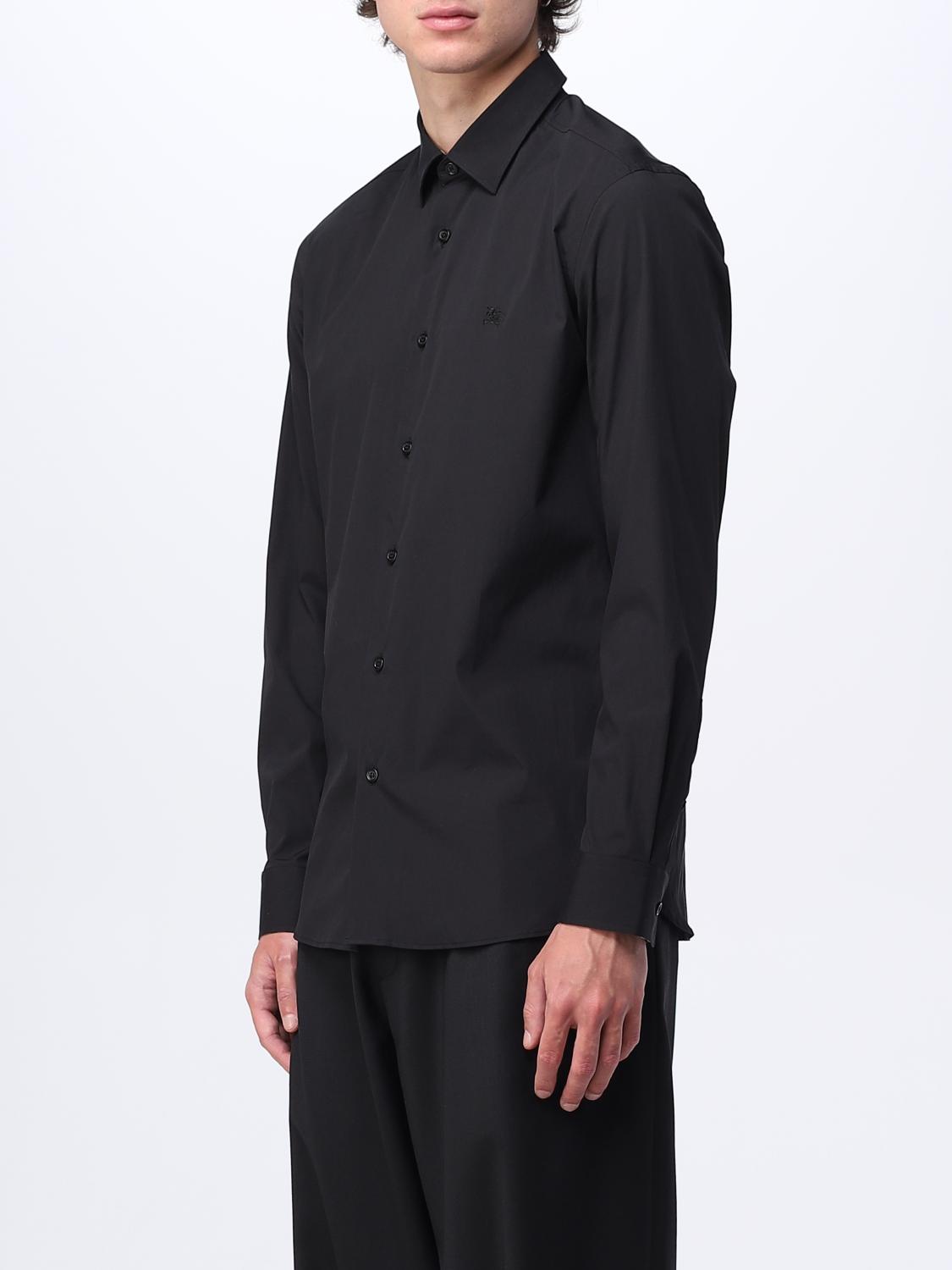 Burberry shirt in stretch cotton poplin - Black | 8071799 | GIGLIO.COM