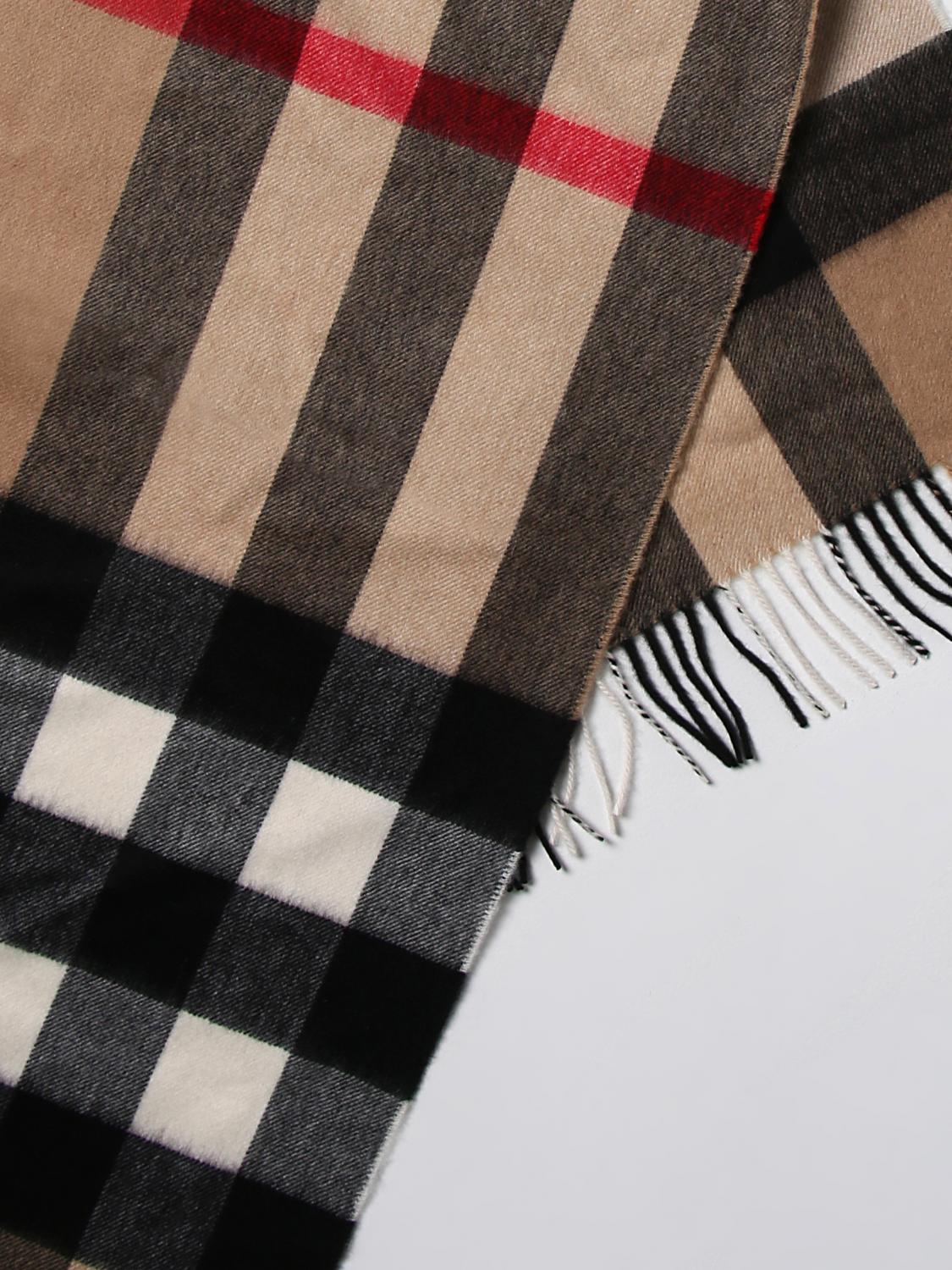 BURBERRY SCIARPA: Sciarpa Vintage Check Burberry in cashmere, Beige - Img 3