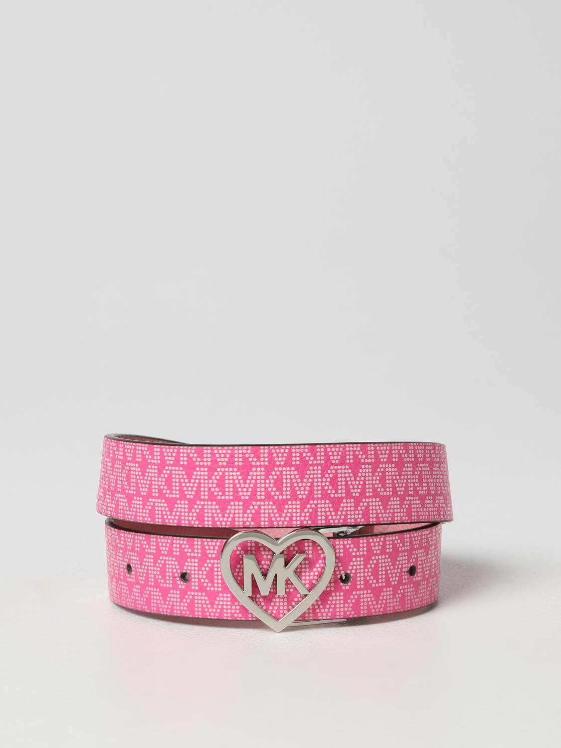 Michael Kors reversible belt in synthetic leather - Fuchsia  display picture 2