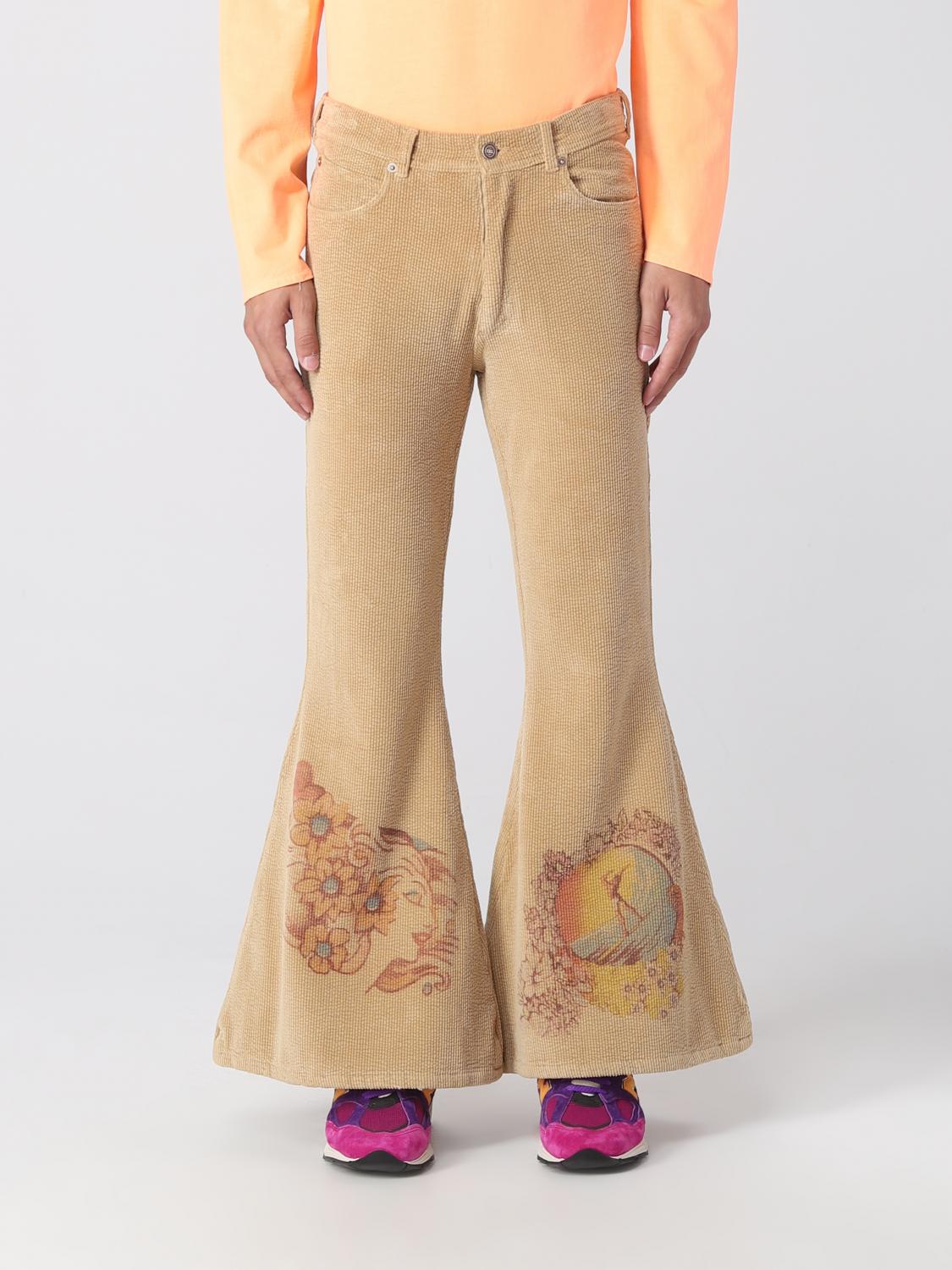 ERL PANTALONI: Pantalone Erl in cotone, Beige - Img 1