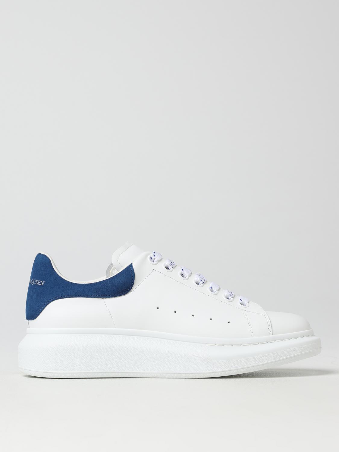 MCQUEEN SNEAKERS: McQueen Larry leather sneakers, Blue - Img 1