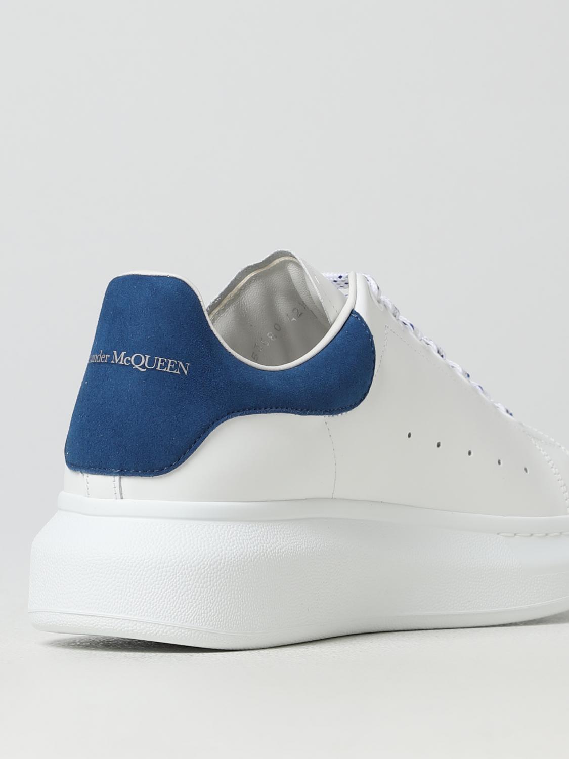 MCQUEEN SNEAKERS: McQueen Larry leather sneakers, Blue - Img 3