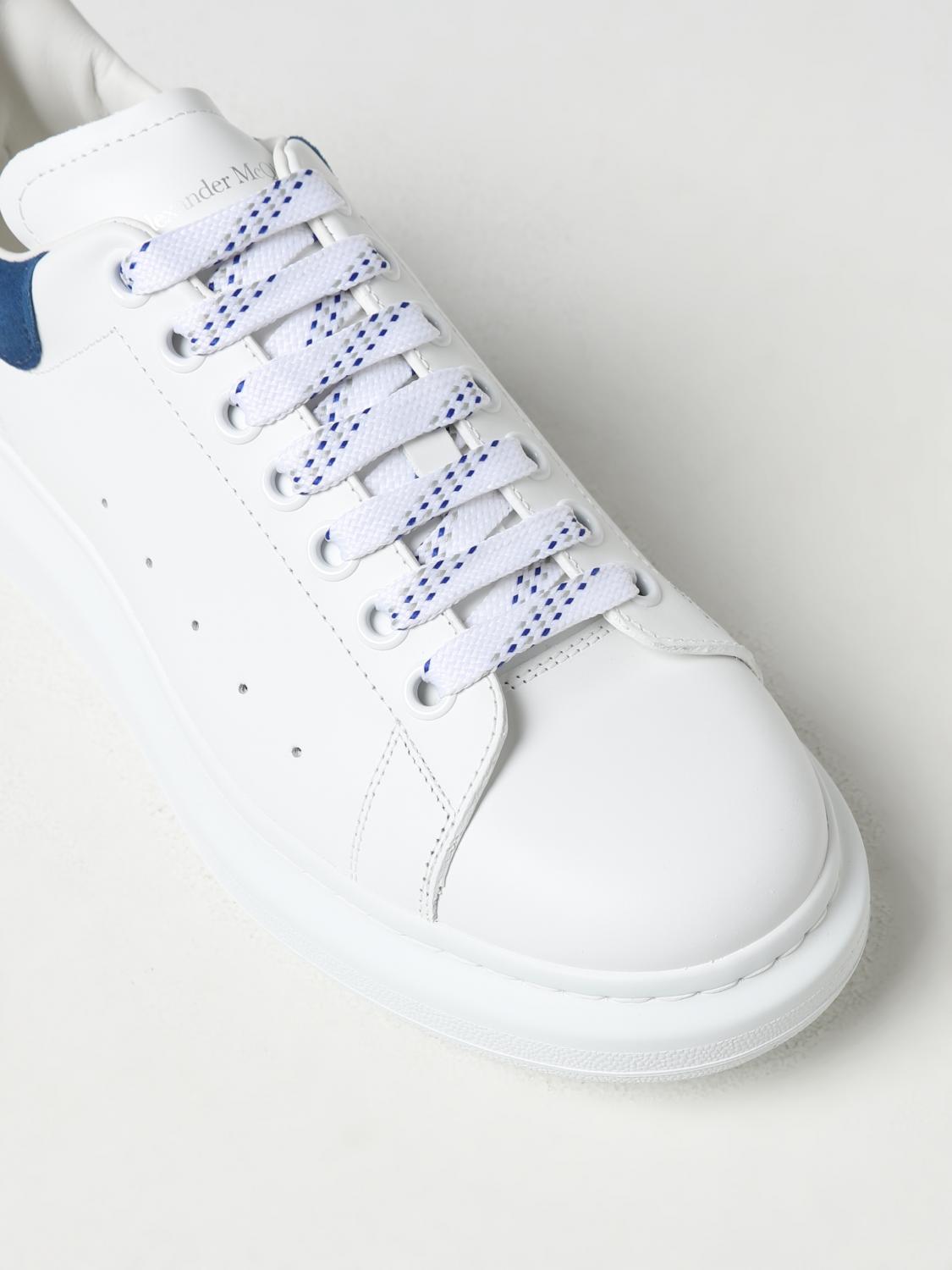 MCQUEEN SNEAKERS: McQueen Larry leather sneakers, Blue - Img 4