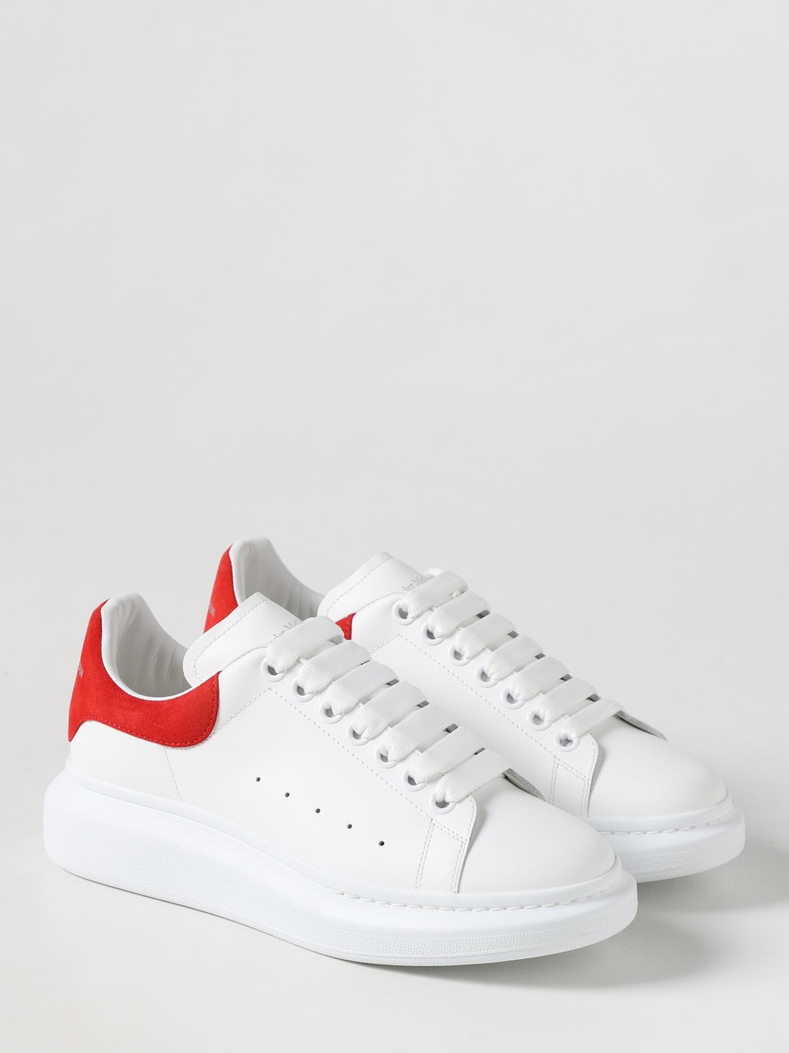 McQueen Outlet: Larry leather sneakers - Red | McQueen