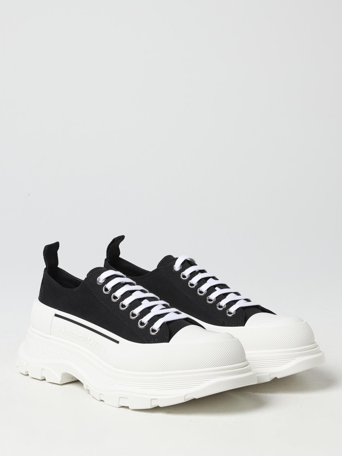 MCQUEEN SCARPE STRINGATE: Derby Tread Slick McQueen in canvas, Nero - Img 2