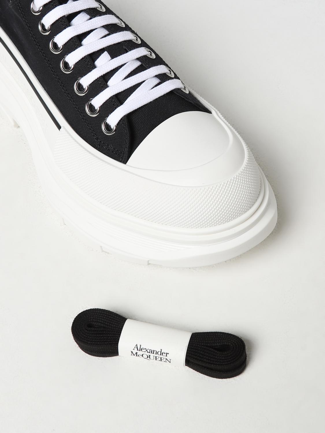 MCQUEEN SCARPE STRINGATE: Derby Tread Slick McQueen in canvas, Nero - Img 4