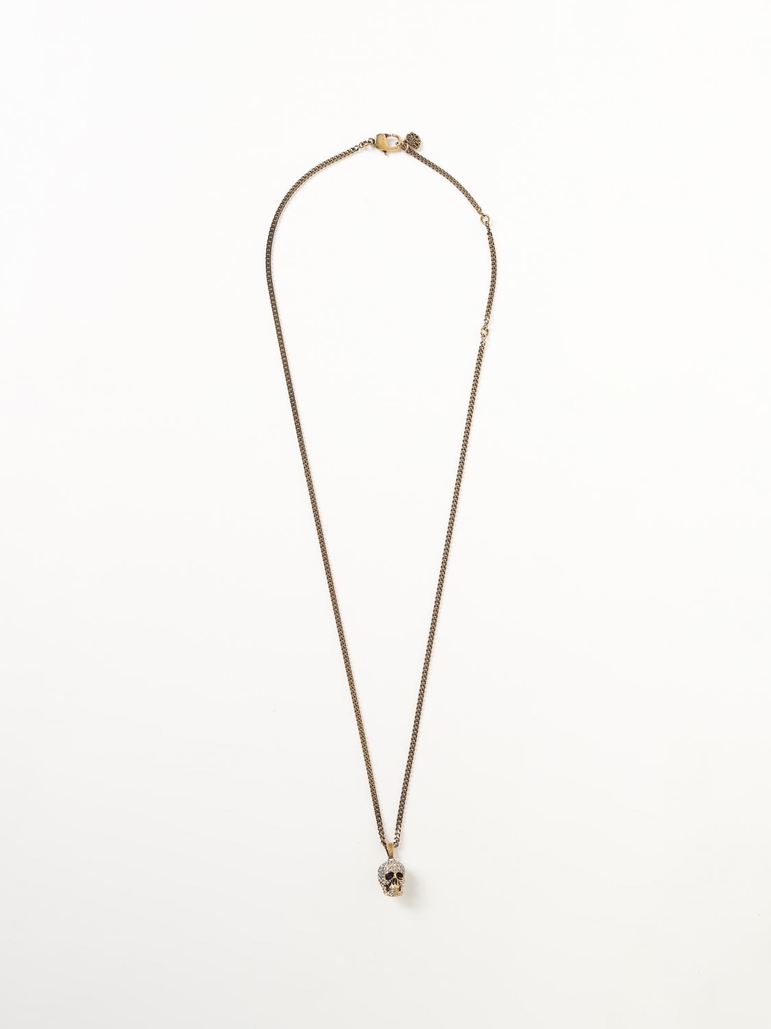 MCQUEEN GIOIELLO: Collana Skull McQueen in ottone, Silver - Img 1