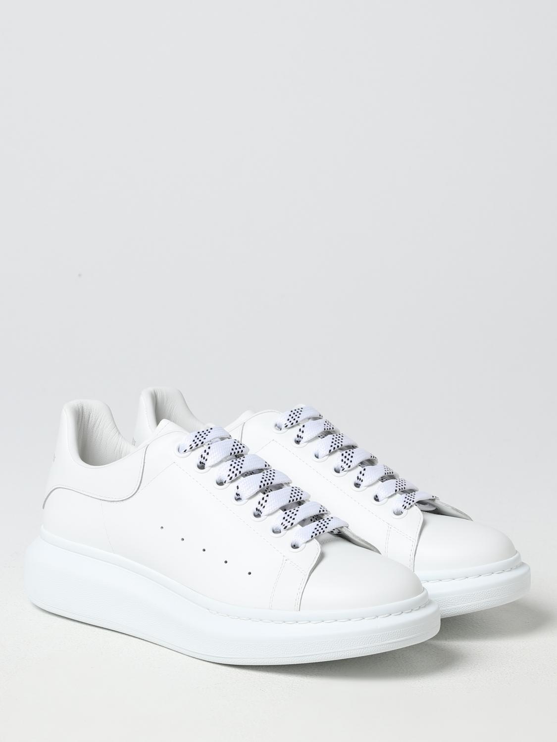 McQueen Outlet: Larry leather sneakers - White | McQueen