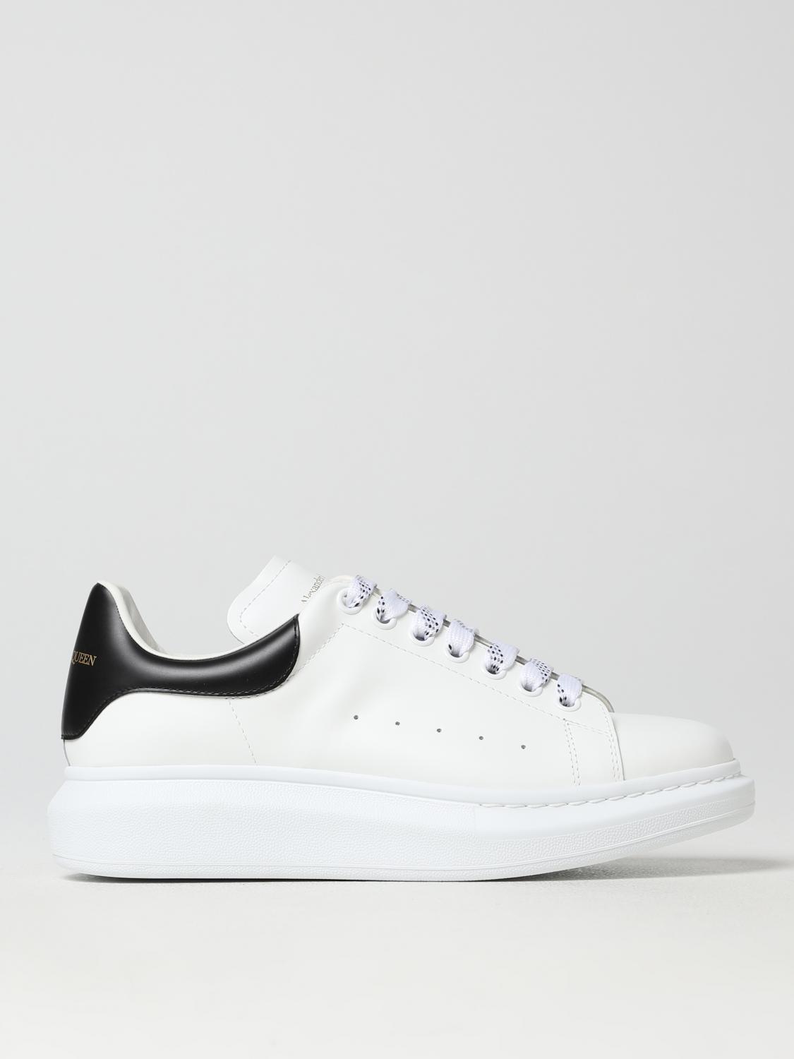MCQUEEN SNEAKERS: McQueen Larry leather sneakers, Black - Img 1
