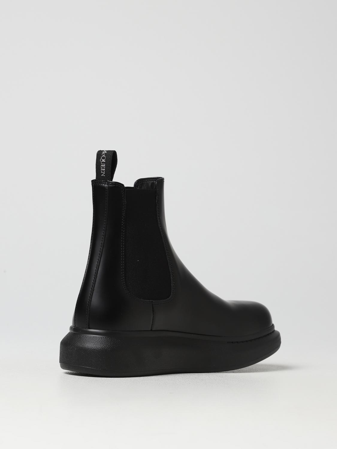 MCQUEEN BOOT: McQueen leather ankle boots, Black - Img 3