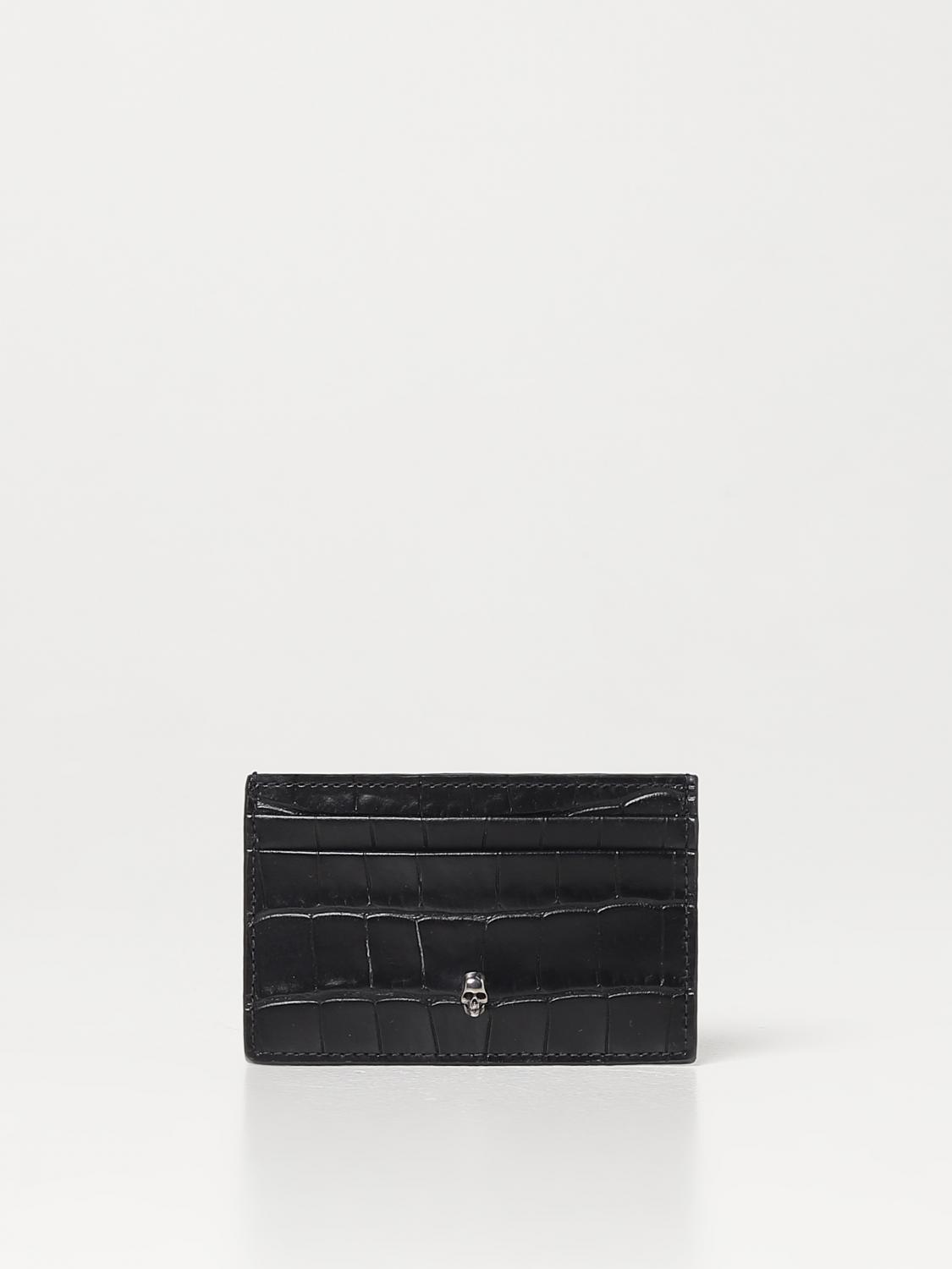 ALEXANDER MCQUEEN：財布 メンズ - ブラック | GIGLIO.COM
