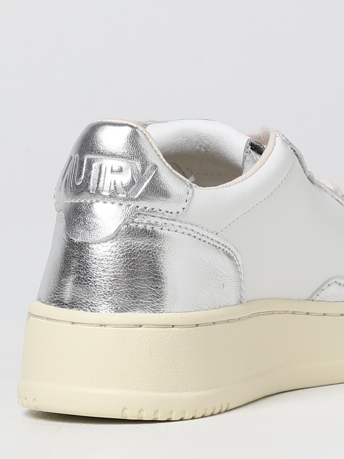 AUTRY: Medalist leather sneakers - Silver | Autry sneakers