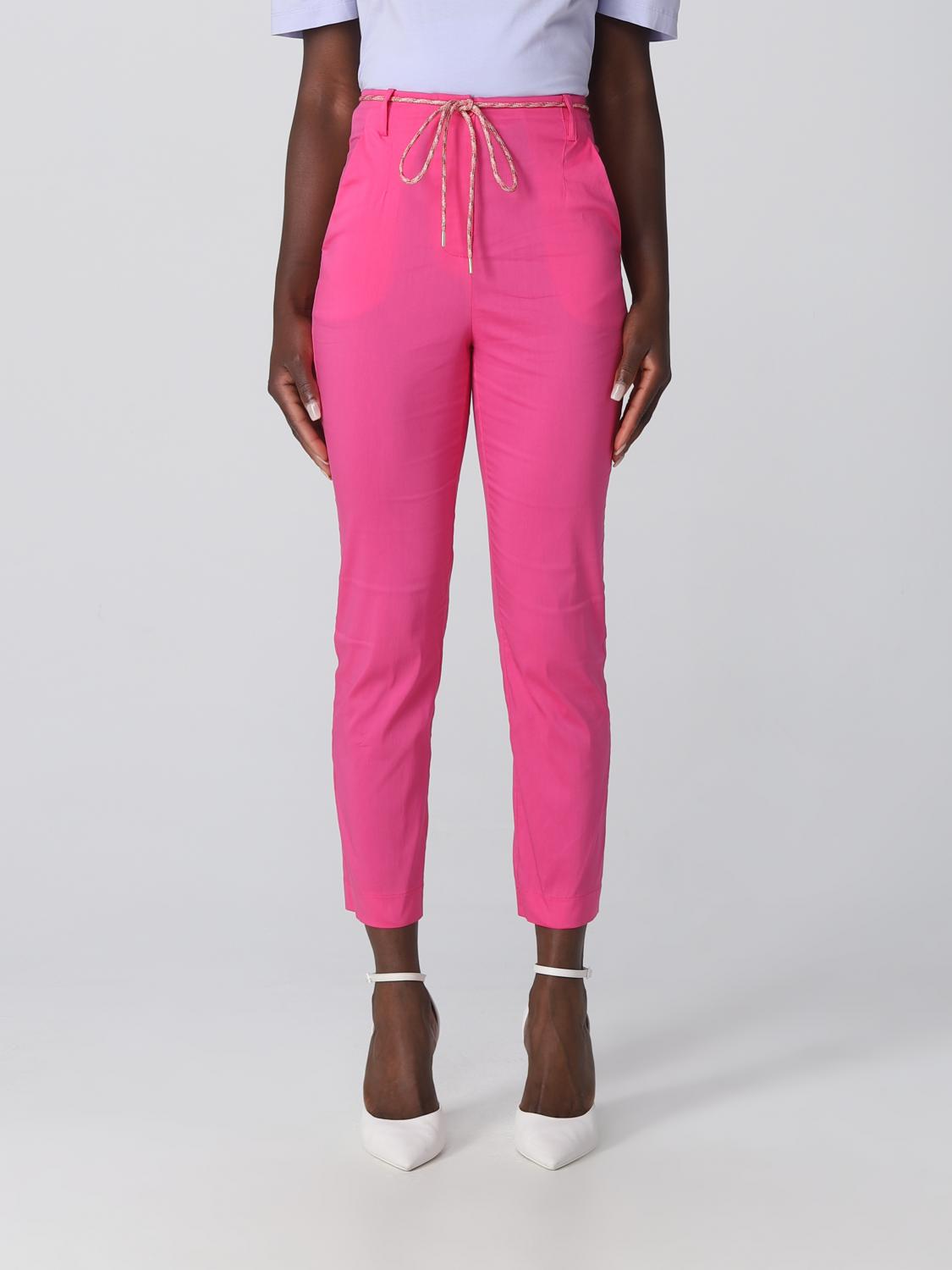 PATRIZIA PEPE PANTALONI: Pantalone Patrizia Pepe in misto cotone, Fuxia - Img 1