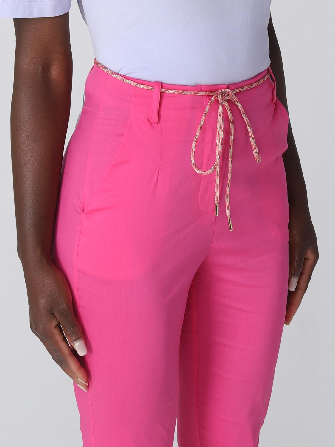 PATRIZIA PEPE PANTALONI: Pantalone Patrizia Pepe in misto cotone, Fuxia - Img 3