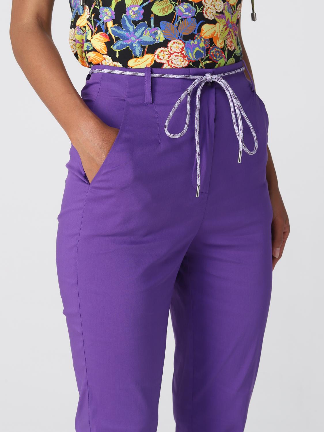 PATRIZIA PEPE PANTALONI: Pantalone Patrizia Pepe in misto cotone, Viola - Img 4