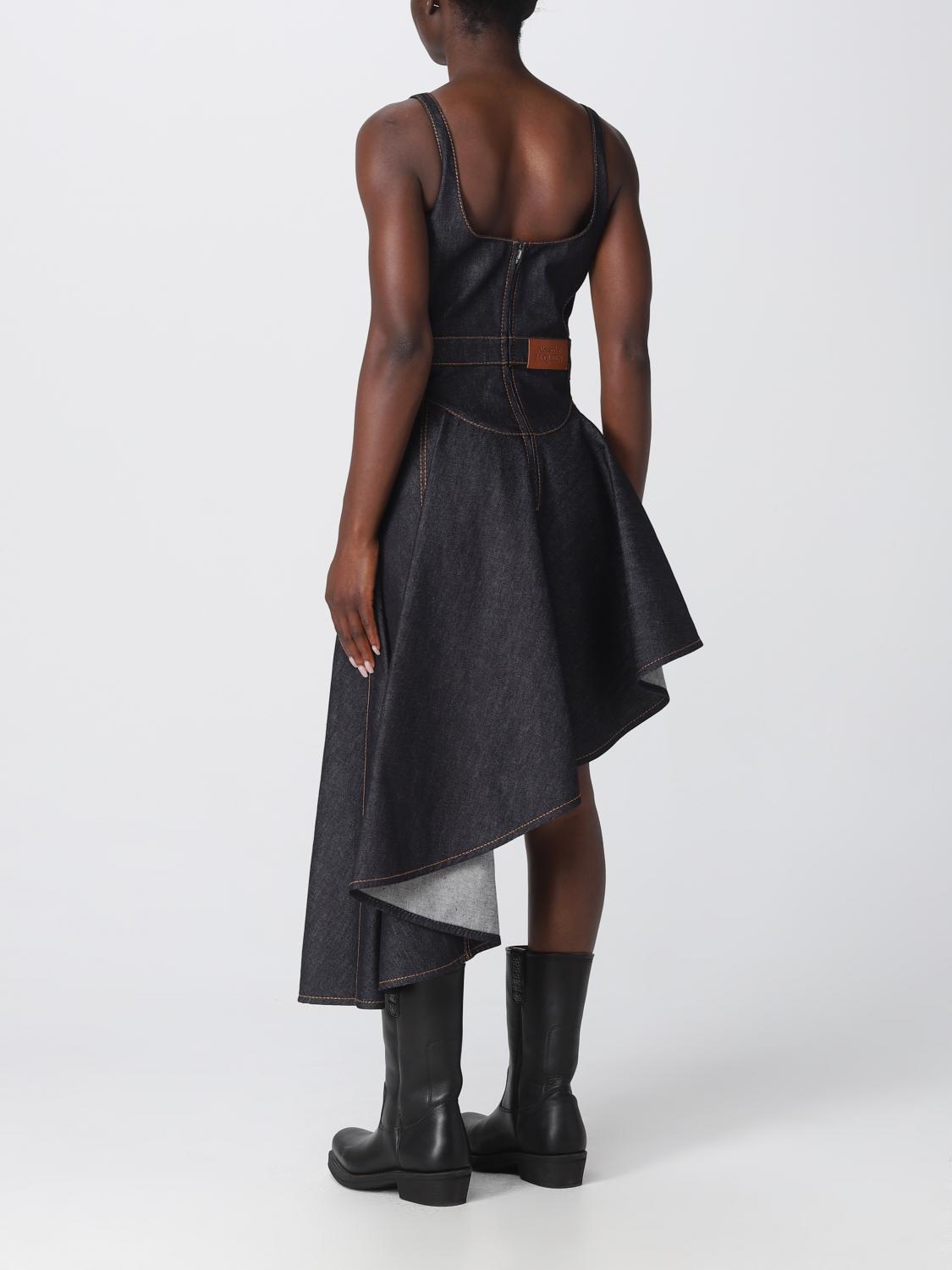 MCQUEEN KLEID: Kleid damen McQueen, Grau - Img 2