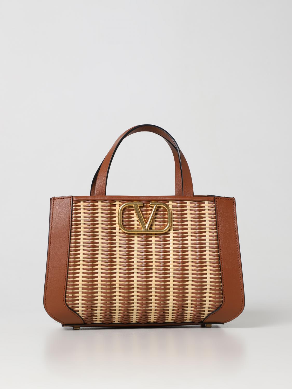 VALENTINO GARAVANI: leather bag - Brown | Valentino Garavani