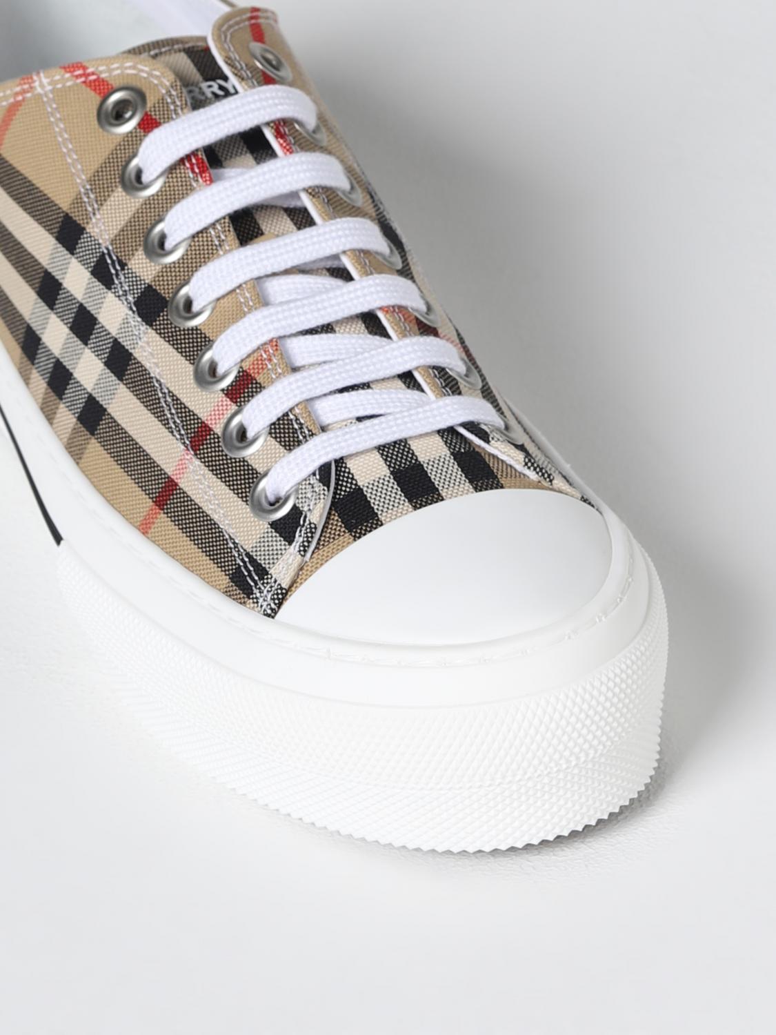 Burberry Jack Vintage Check Sneakers in Organic Jacquard Cotton