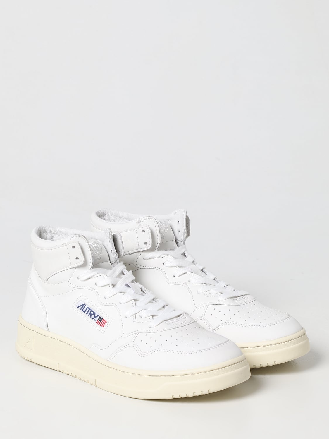 AUTRY SNEAKERS: Sneakers Medalist Mid Autry in pelle, Bianco - Img 2