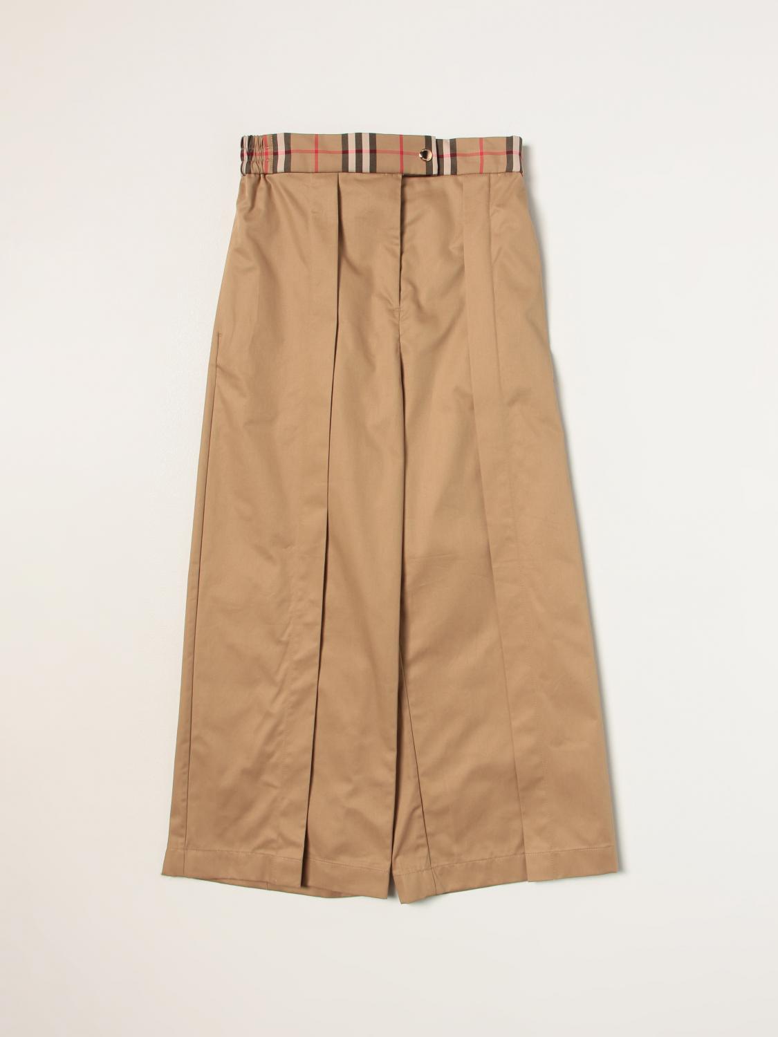 BURBERRY PANTS: Pants kids Burberry, Beige - Img 1