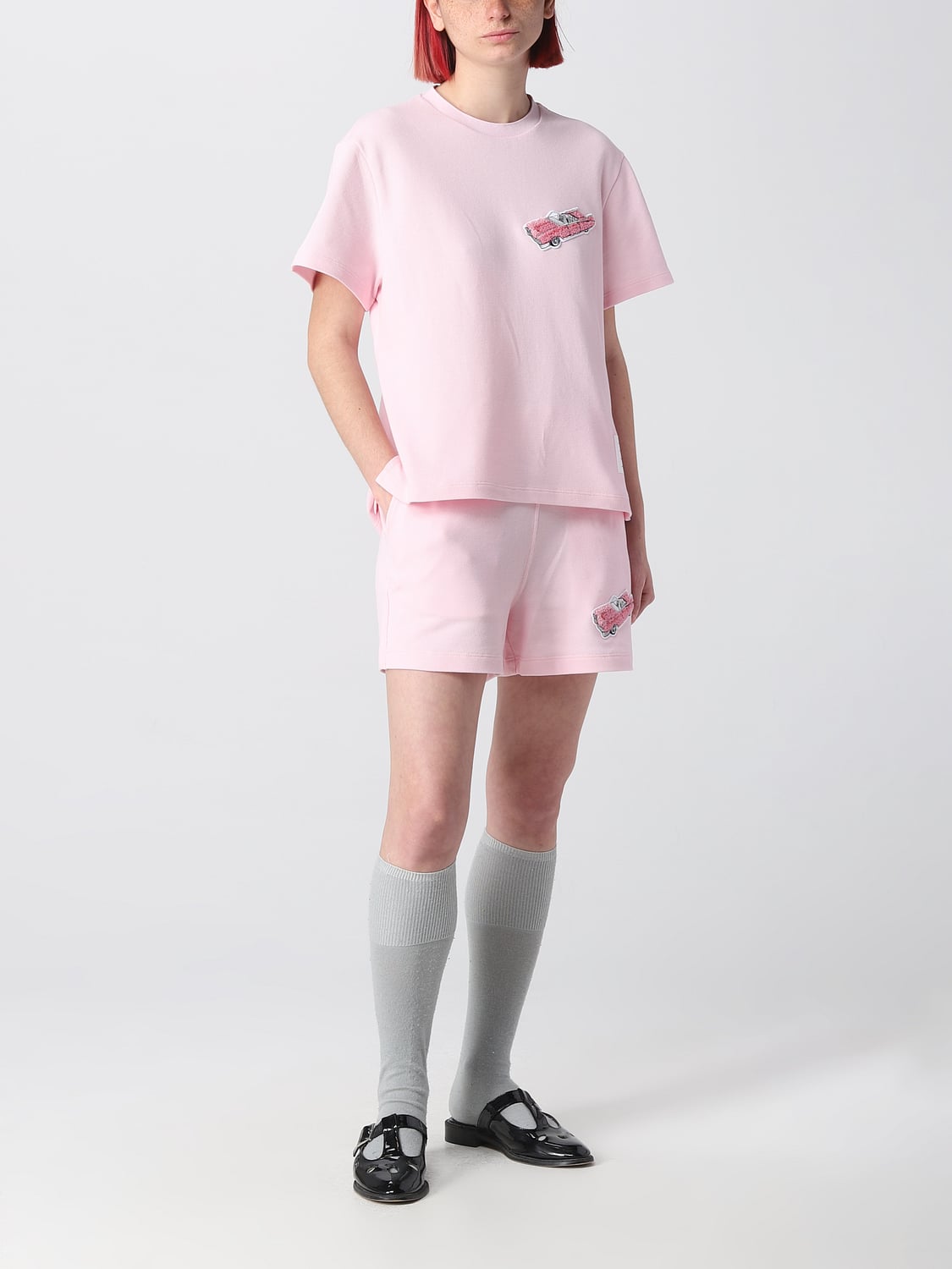 THOM BROWNE T-SHIRTS: T-shirt Thom Browne in cotone piquet, Rosa - Img 2