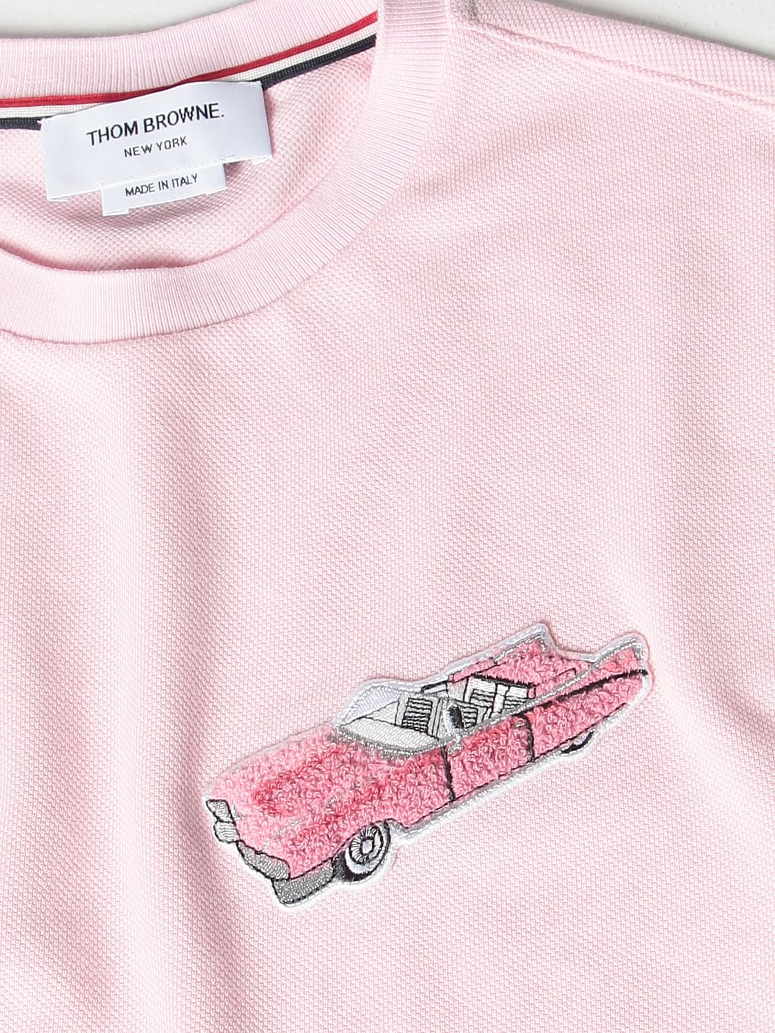 THOM BROWNE T-SHIRTS: T-shirt Thom Browne in cotone piquet, Rosa - Img 6