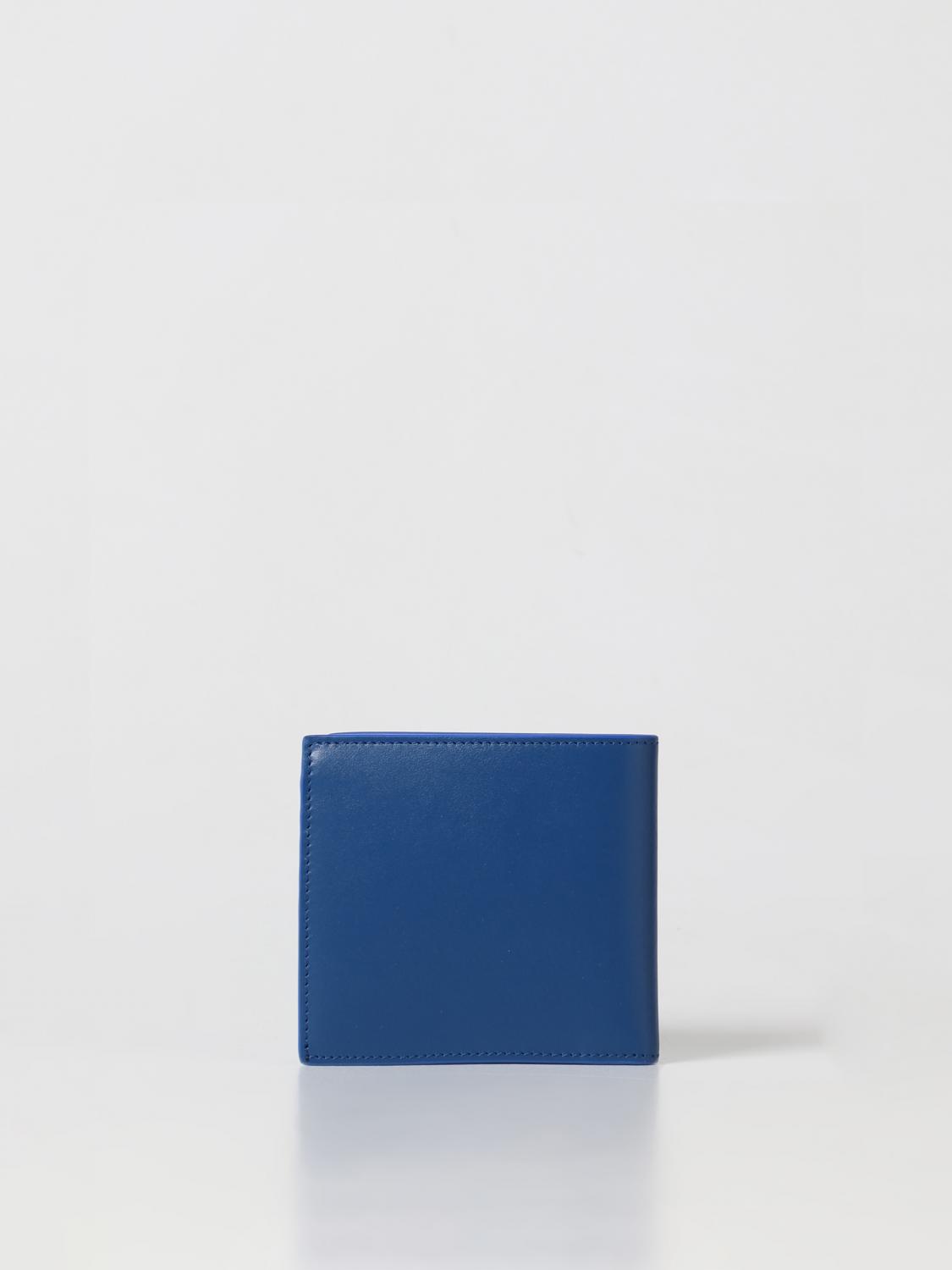 MCQUEEN WALLET: McQueen wallet in leather, Blue - Img 3