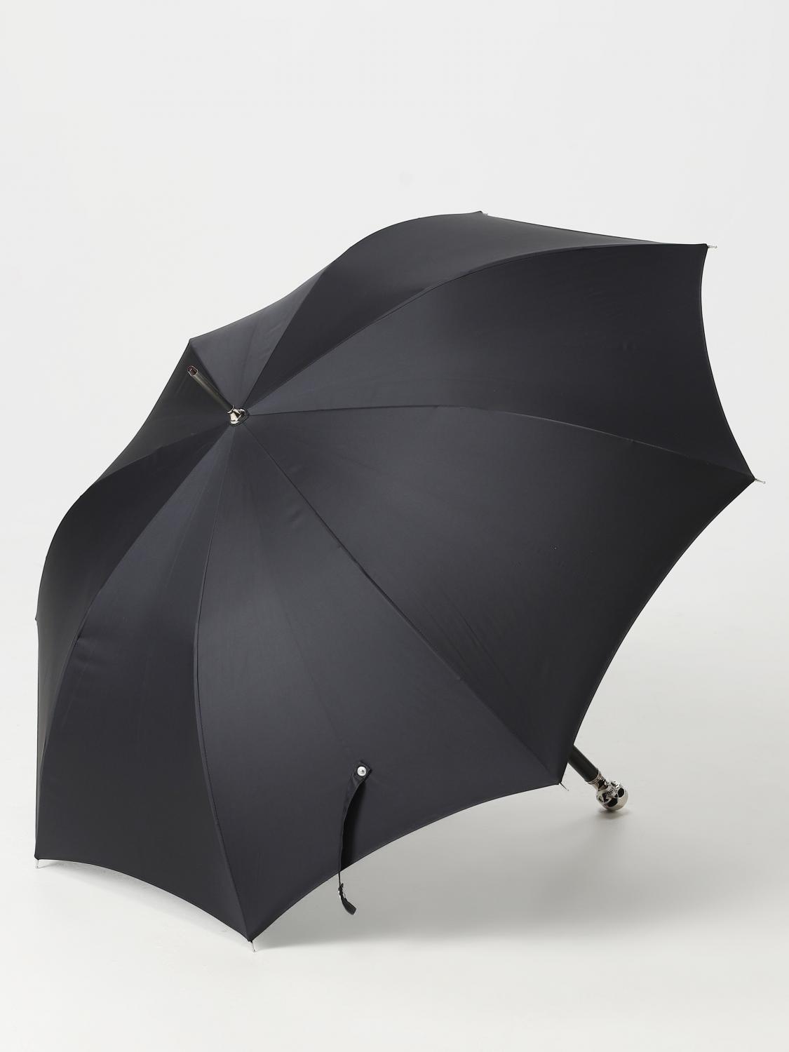 MCQUEEN UMBRELLA: McQueen Skull nylon umbrella, Black - Img 2