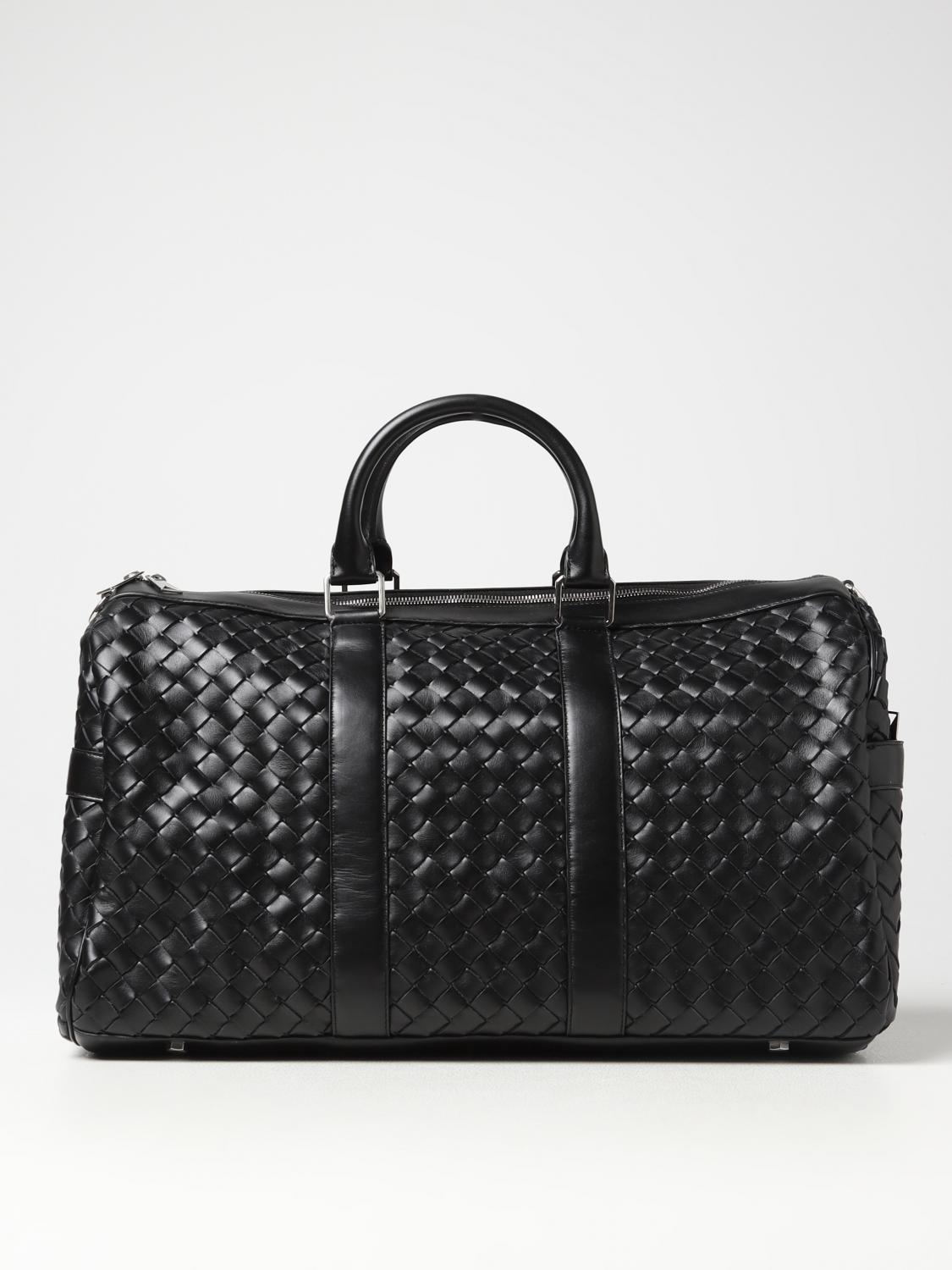 BOTTEGA VENETA: travel bag in woven leather - Black