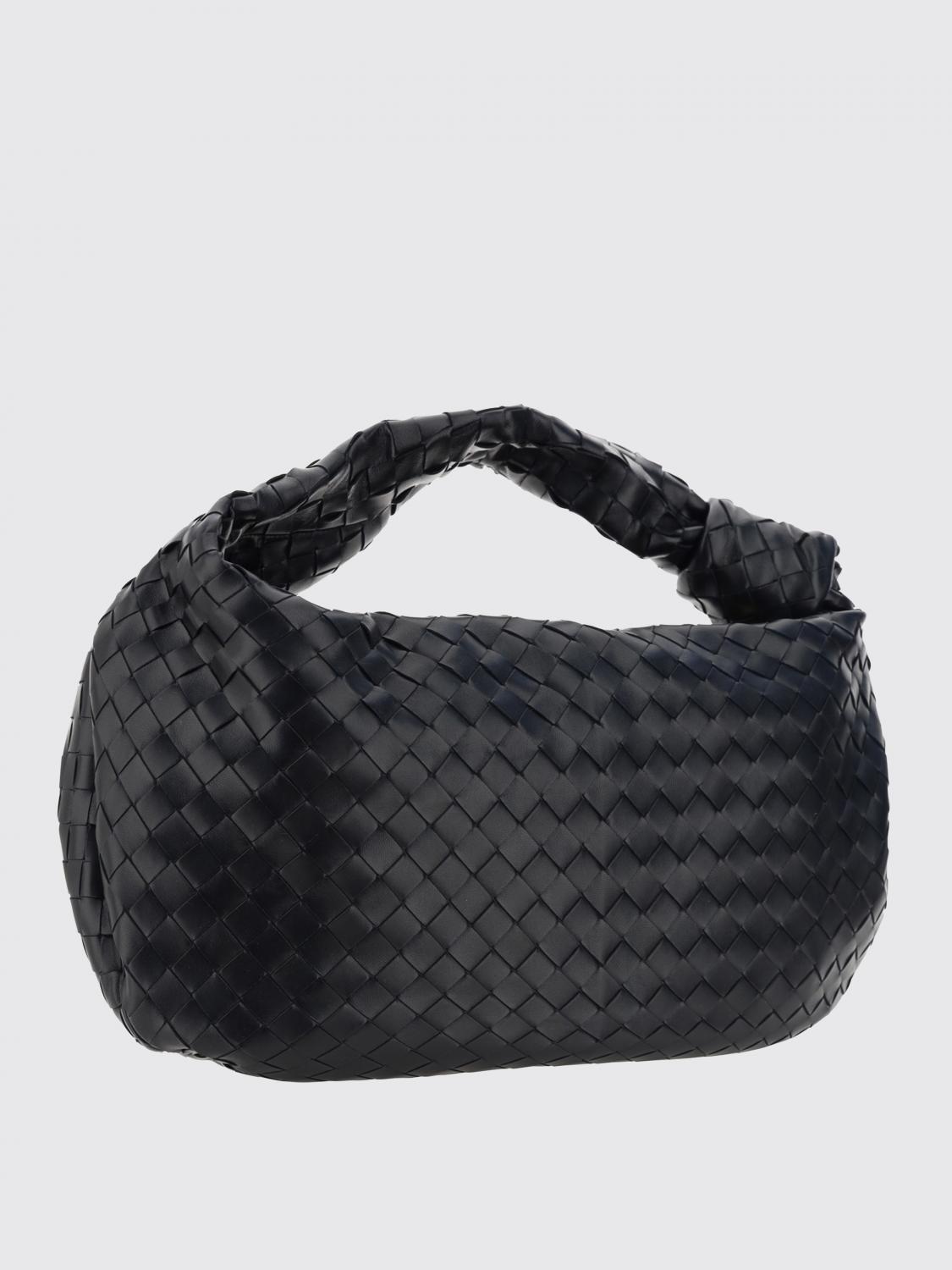 BOTTEGA VENETA BORSA A SPALLA: Borsa Jodie Bottega Veneta in pelle intrecciata, Nero - Img 2