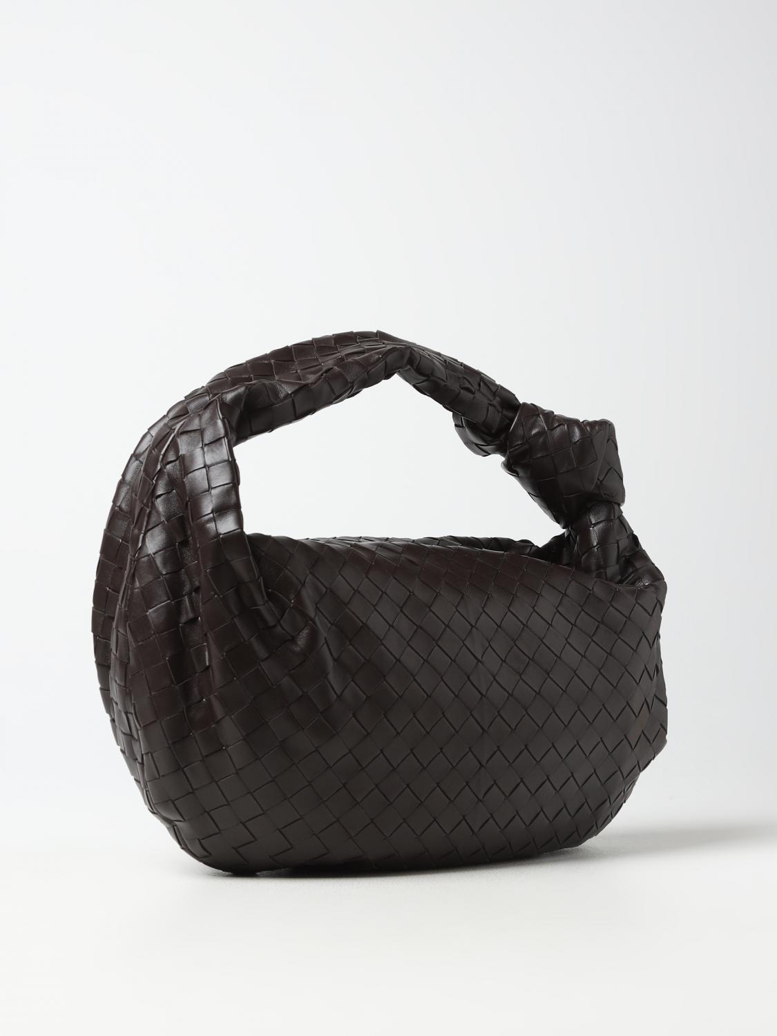 BOTTEGA VENETA BORSA A SPALLA: Borsa Jodie Bottega Veneta in pelle intrecciata, Marrone - Img 3