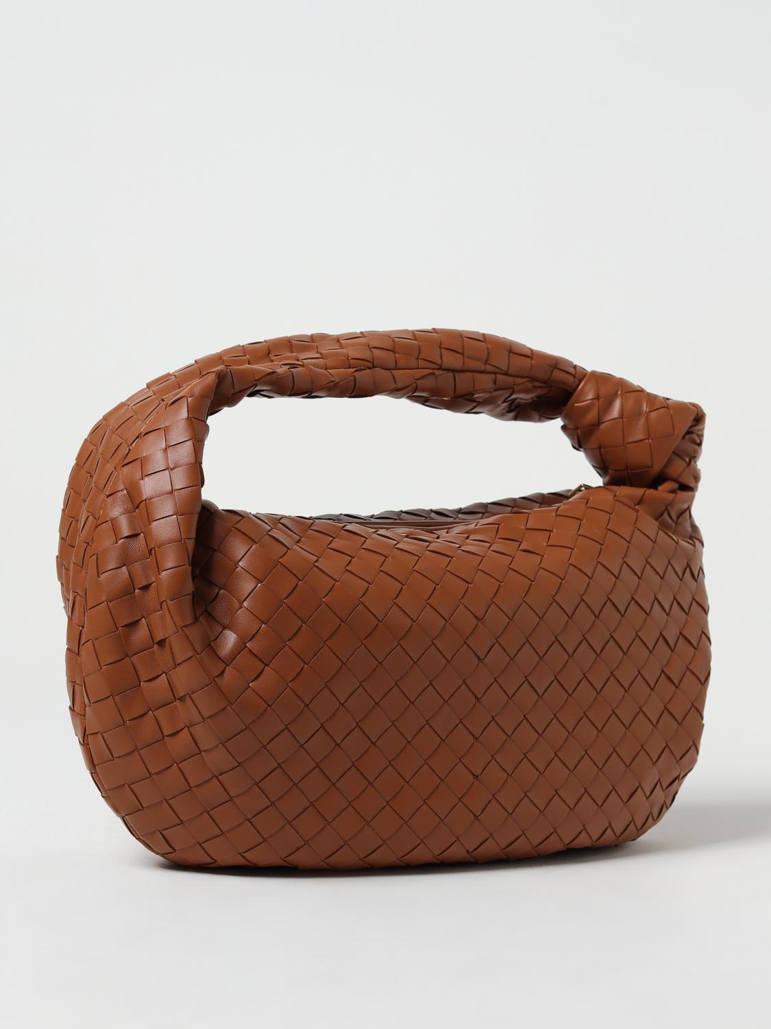 BOTTEGA VENETA BORSA A SPALLA: Borsa Jodie Bottega Veneta in pelle intrecciata, Cuoio - Img 2