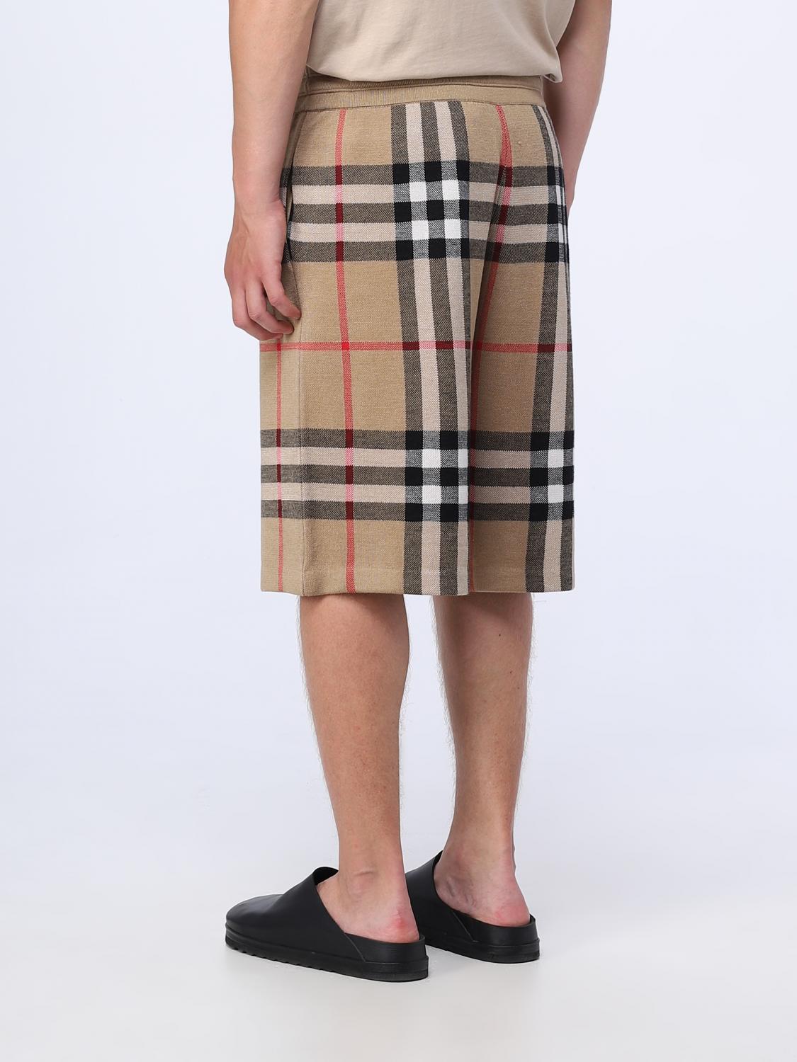 BURBERRY SHORTS: Burberry shorts in silk and wool, Beige - Img 3