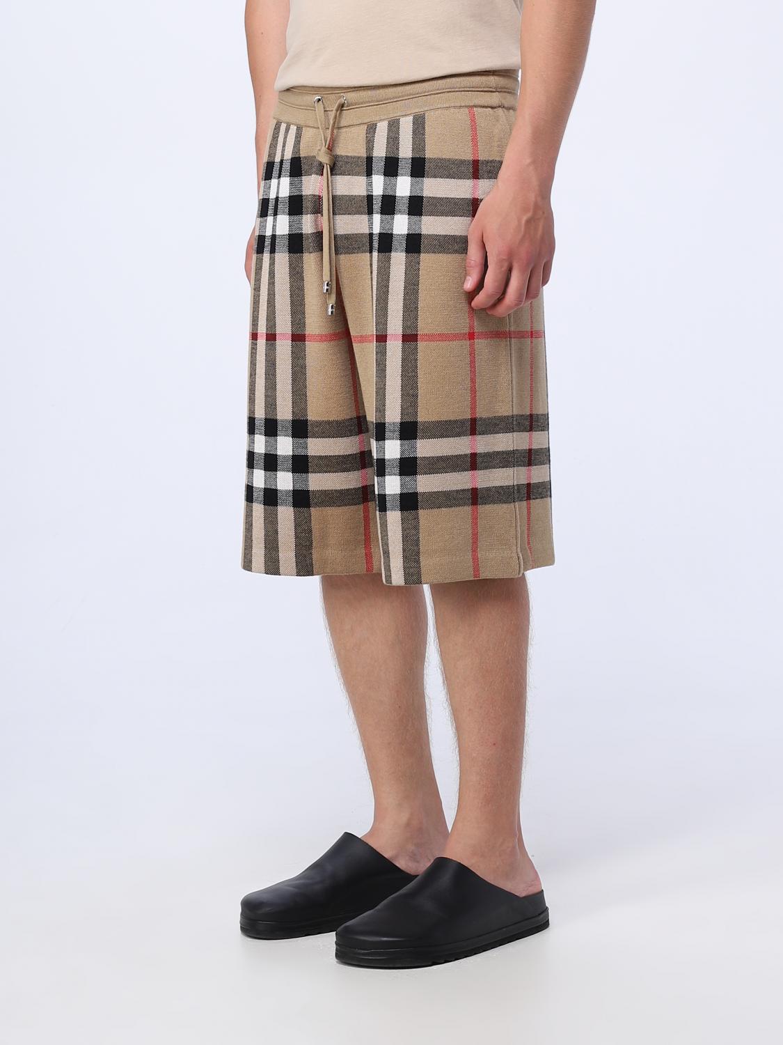 BURBERRY SHORTS: Burberry shorts in silk and wool, Beige - Img 4