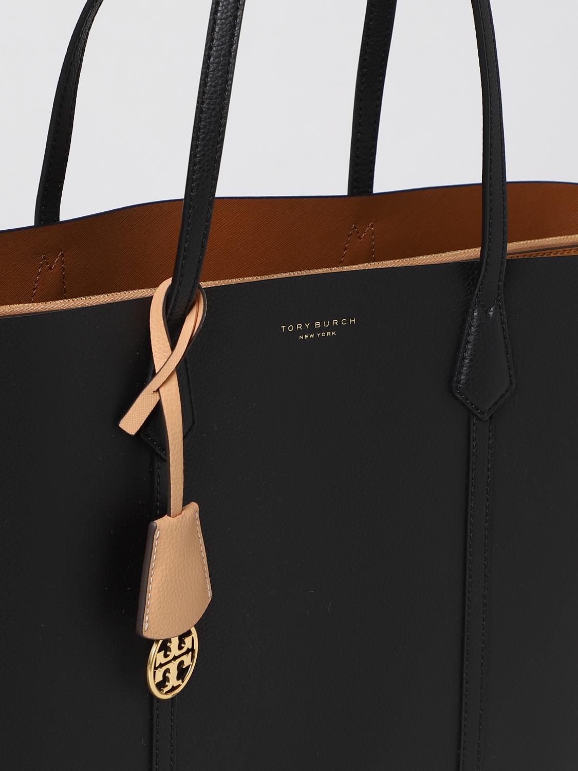 TORY BURCH BORSA TOTE: Borsa Perry Tory Burch in pelle a grana, Nero - Img 3