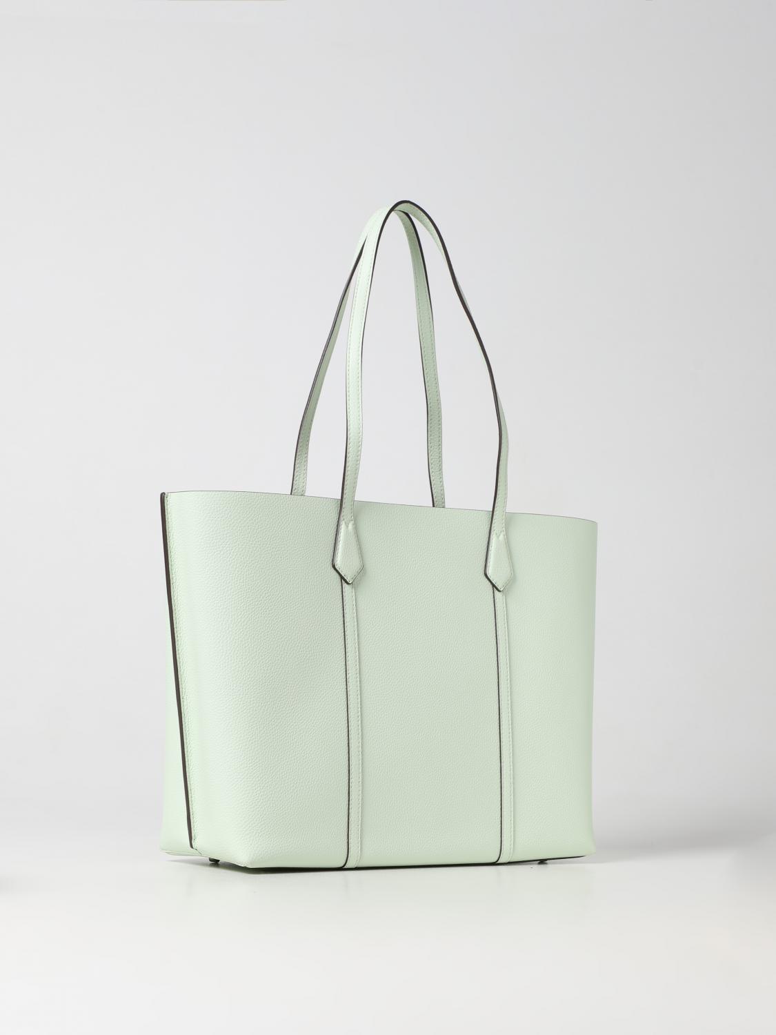 TORY BURCH BORSA TOTE: Borsa Perry Tory Burch in pelle a grana, Verde - Img 2