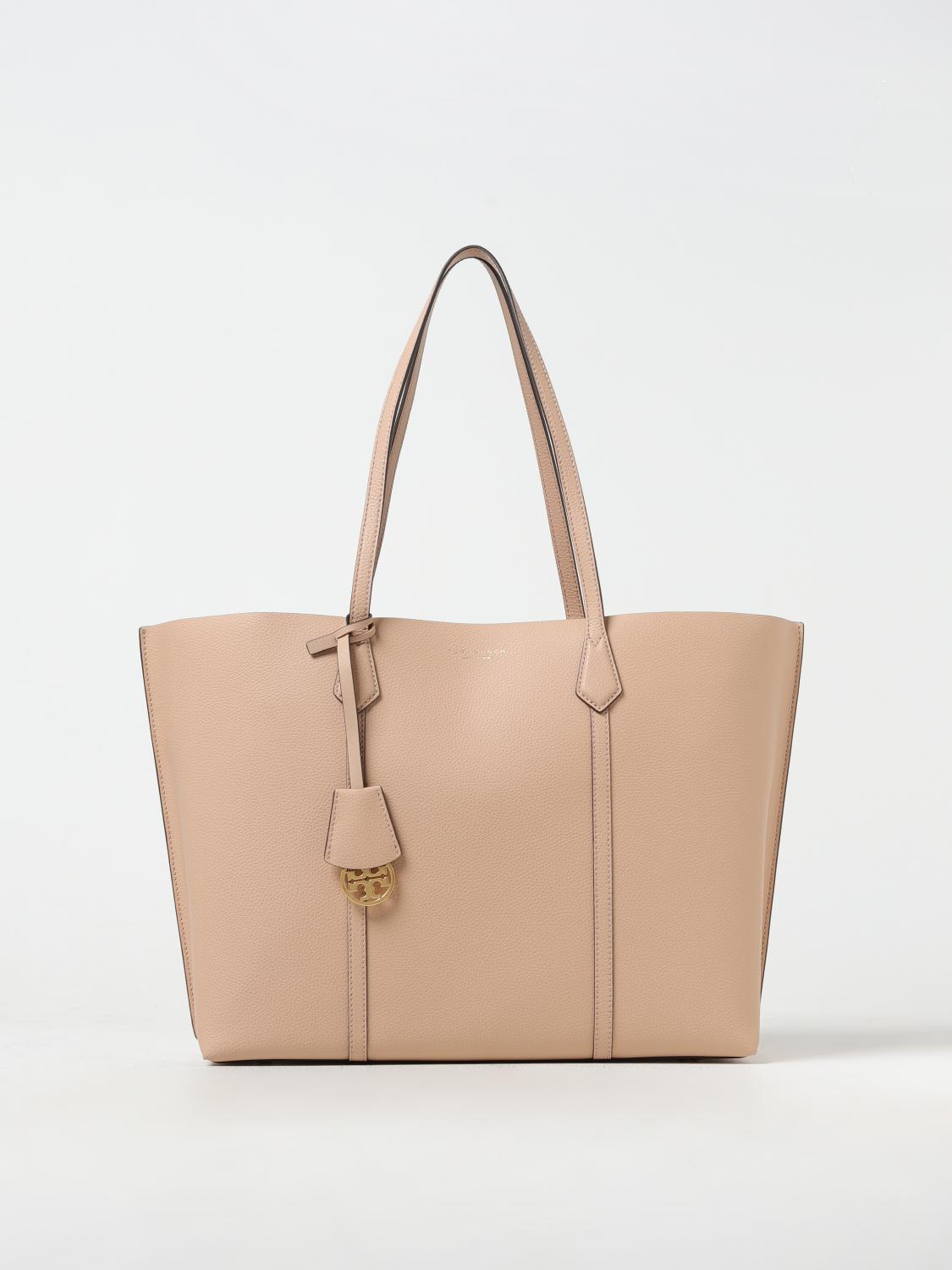 TORY BURCH BORSA TOTE: Borsa Perry Tory Burch in pelle a grana, Beige - Img 1