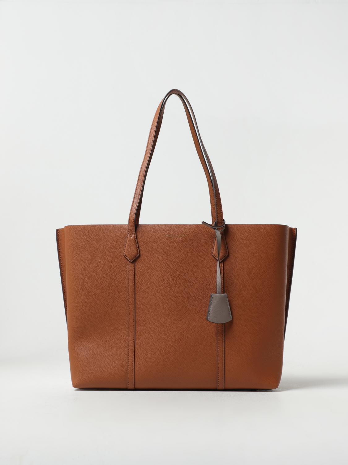 TORY BURCH BORSA TOTE: Borsa Perry Tory Burch in pelle a grana, Ambra - Img 1