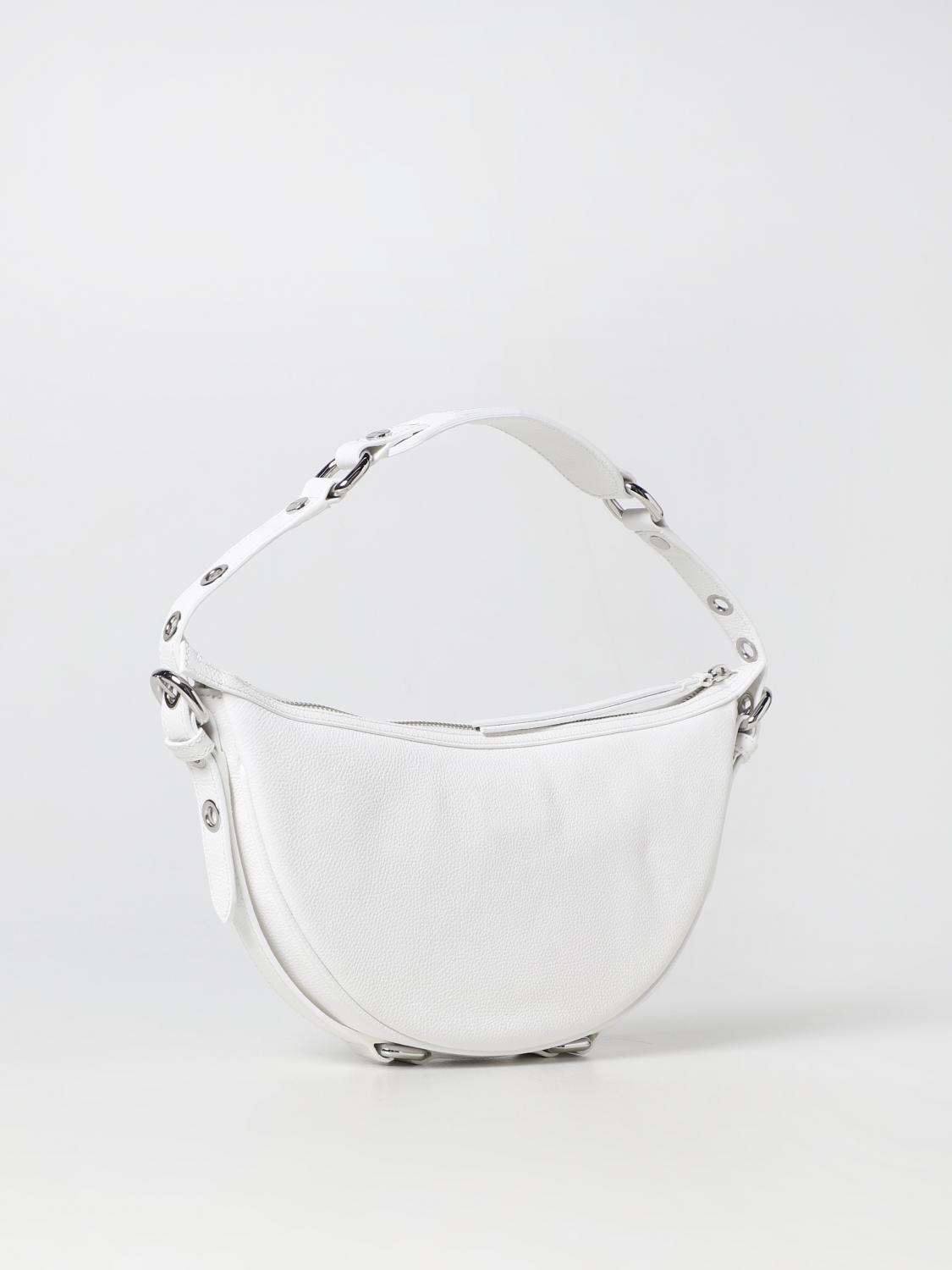 BY FAR BORSA A SPALLA: Borsa Gib by Far in pelle a grana, Bianco - Img 2