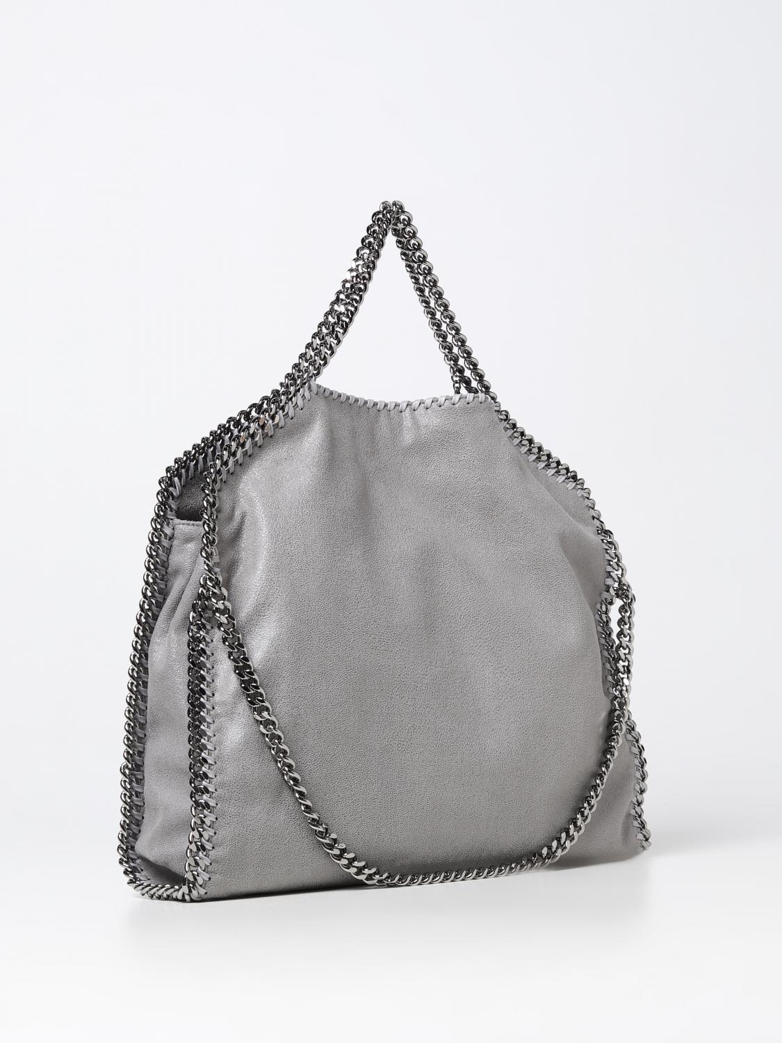 STELLA MCCARTNEY BORSA TOTE: Borsa Falabella Tote Stella McCartney in pelle sintetica cracklè, Grigio - Img 2